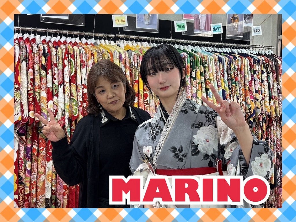そしてゆめブランド袴　古典柄　グレー/ダスティーカラー　牡丹柄　大人っぽい　ブーツスタイル【通販可】R25070　奈良　レンタル