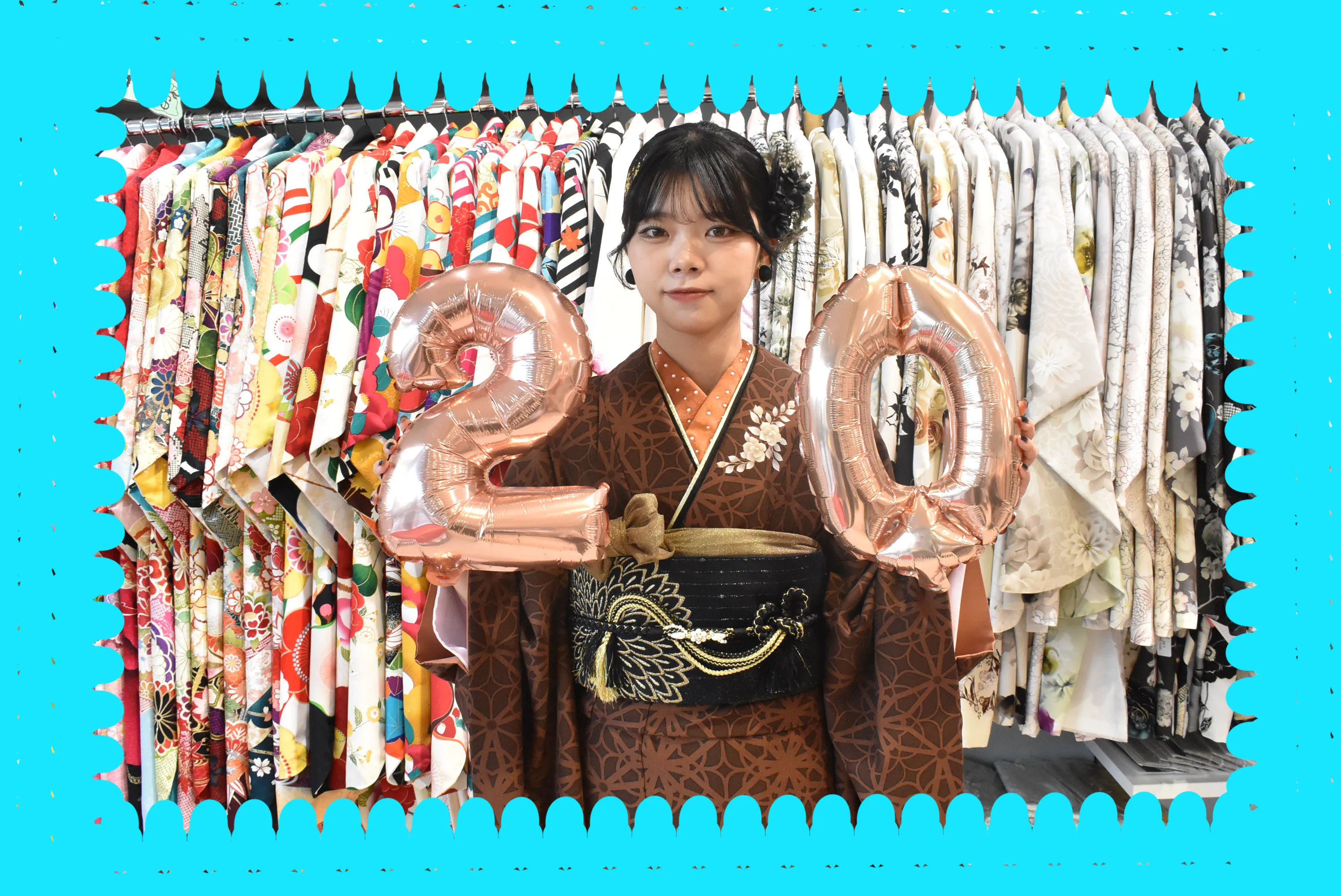 2026年成人　前撮り　振袖　　かわいい　TAKAZEN　タカゼン　