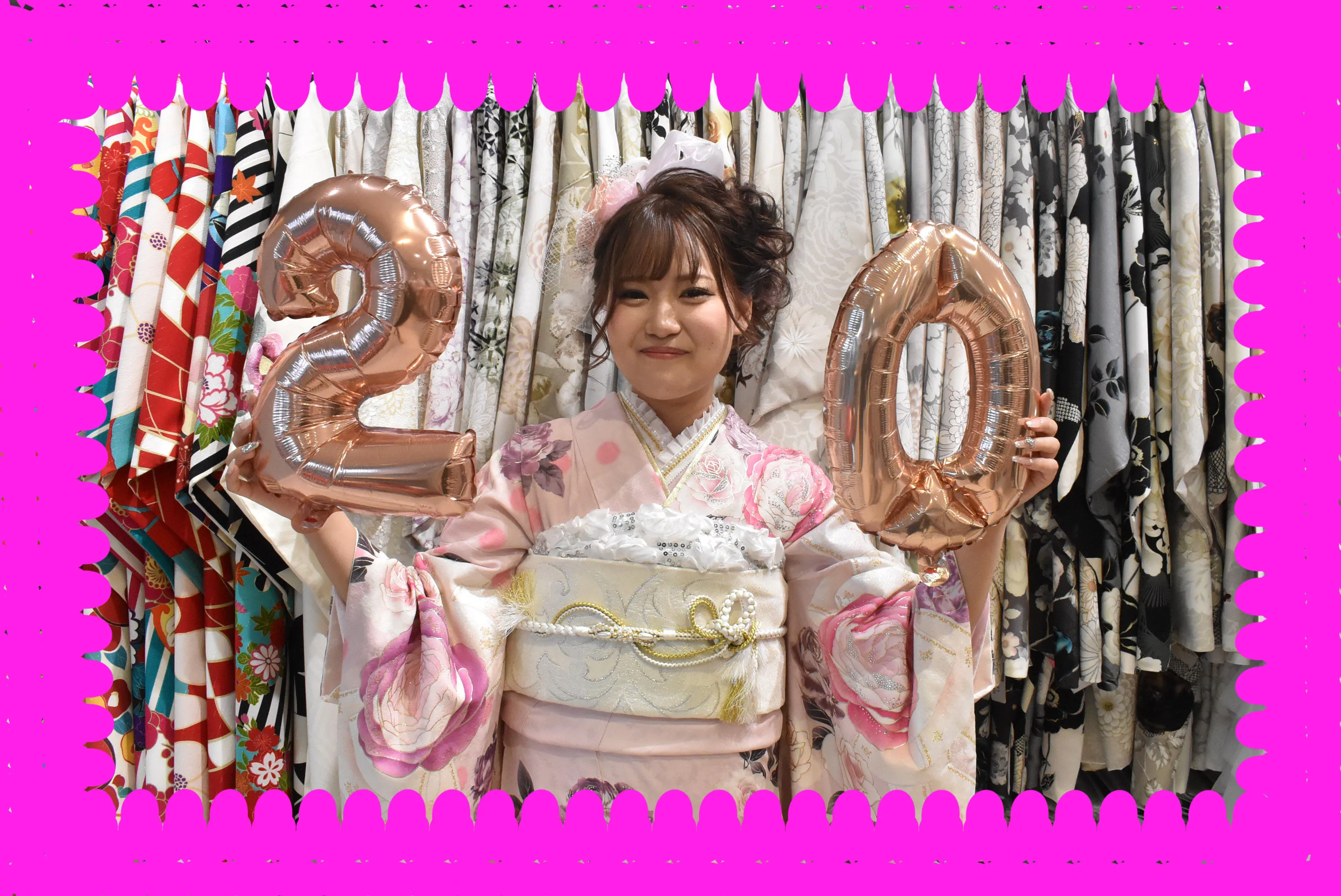 2025成人　前撮り撮影会　ヘップ　ピンク　カワイイ　