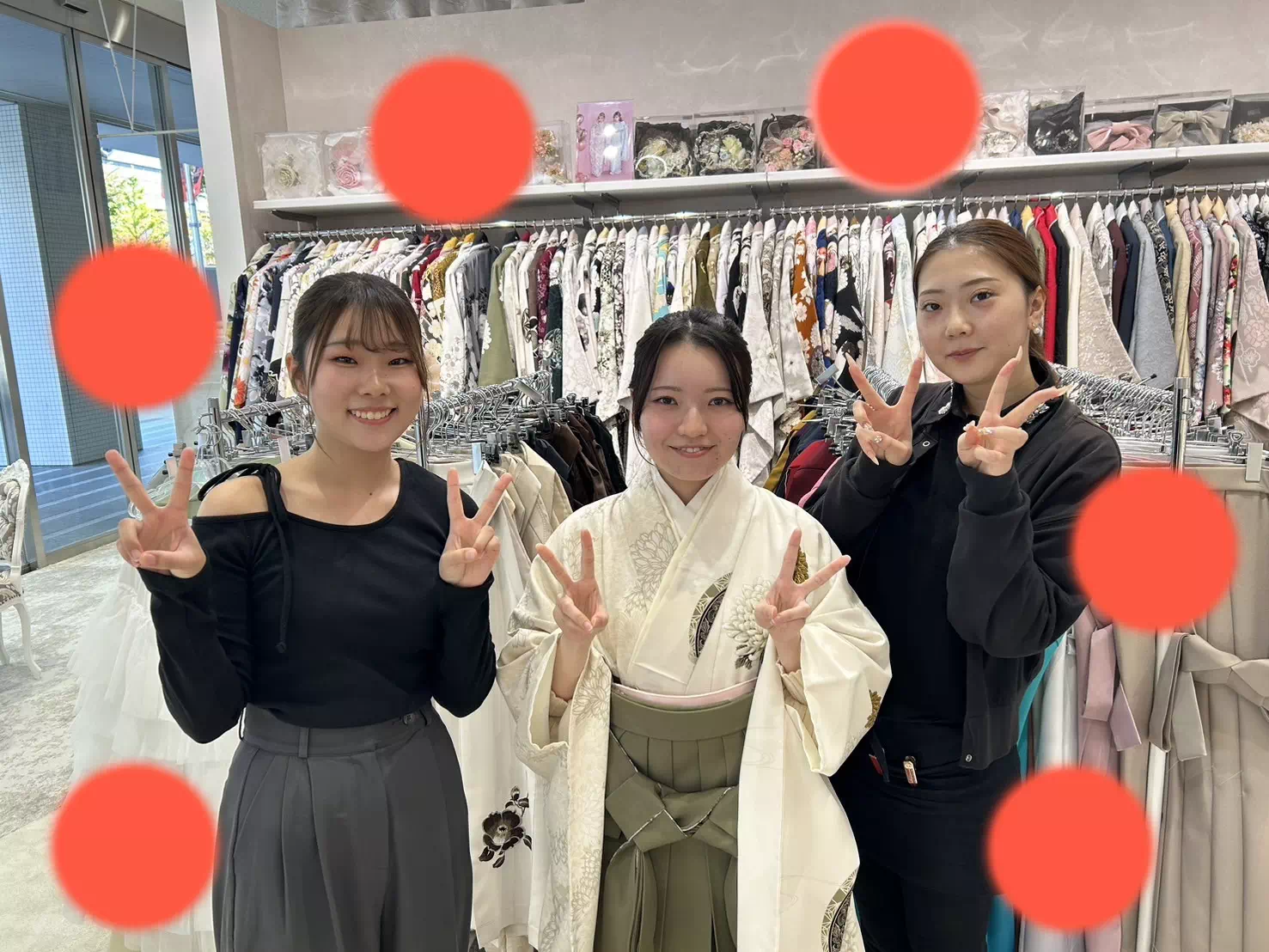 TAKAZEN神戸店　前撮り撮影会　イマドキ　カワイイ　コディネート　振袖　レンタル　袴　