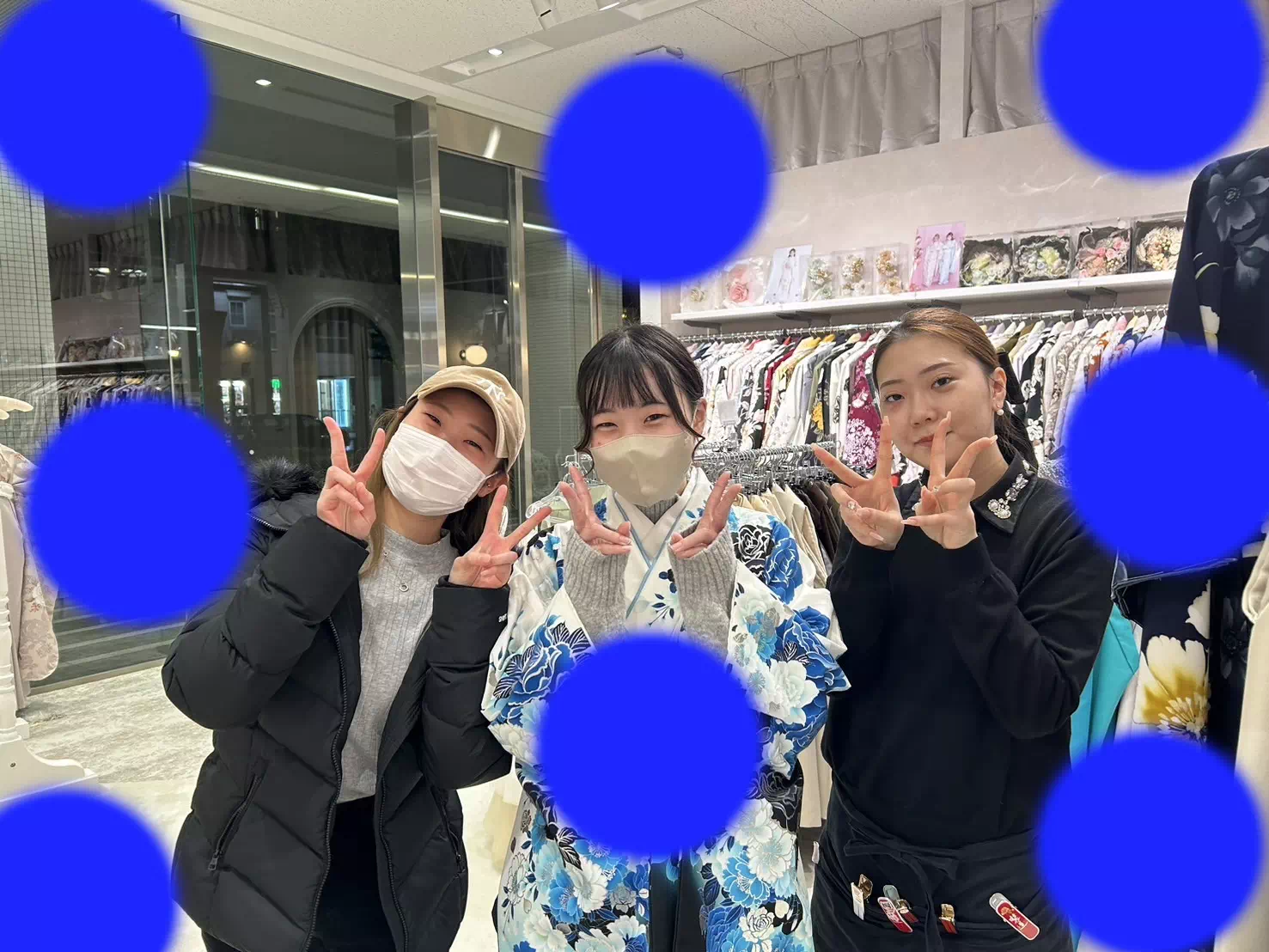 TAKAZEN神戸店　神戸旧居留地店　前撮り撮影会　イマドキ　カワイイ　コディネート　振袖　レンタル　袴　