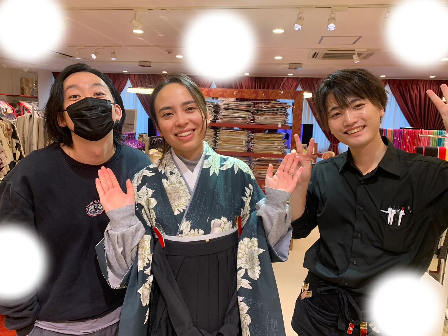 成人式　前撮り　梅田　袴　くすみカラー　かわいい　イマドキ　淡色　古典　タカゼン　撮影