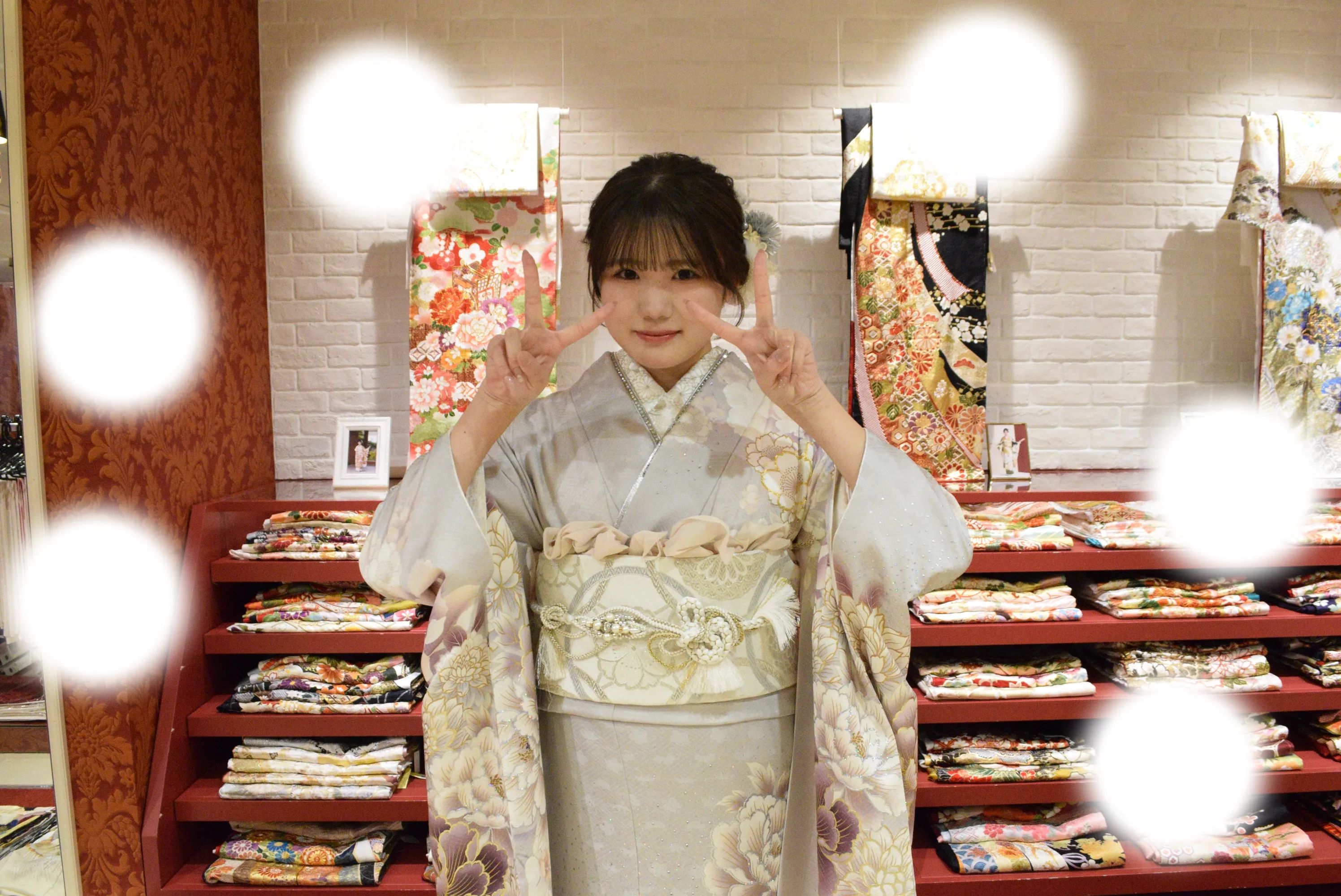成人式　前撮り　梅田　くすみカラー　人気　可愛い　キラキラ　家族写真