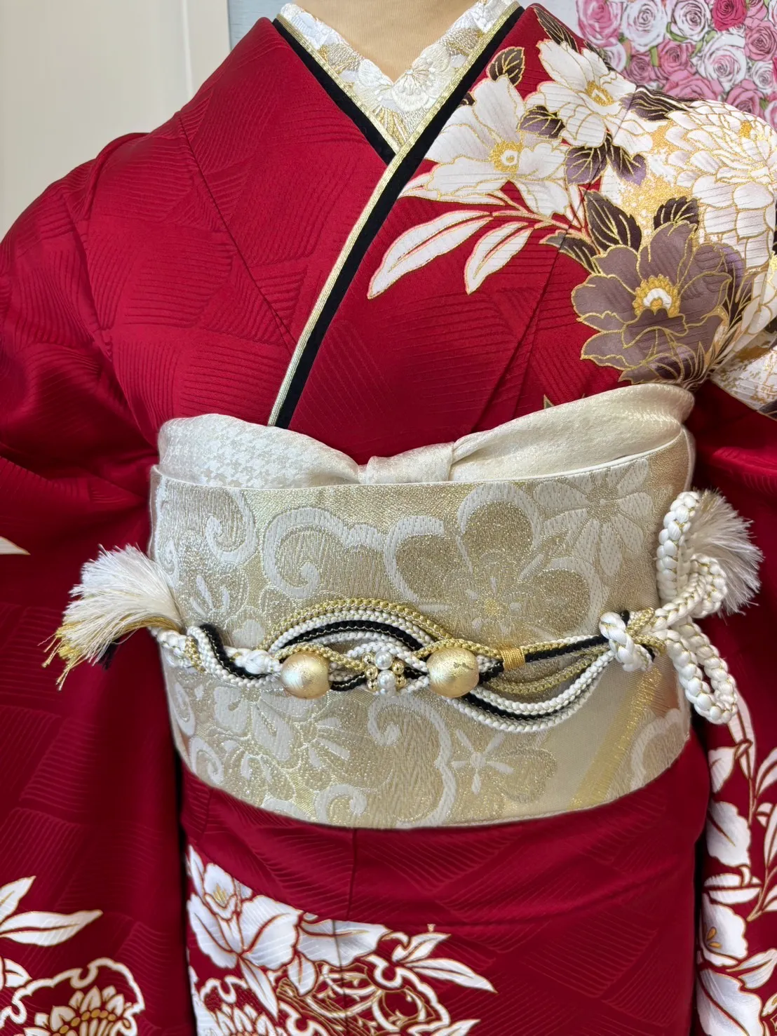 成人式　振袖レンタル　正統派古典　王道　赤色