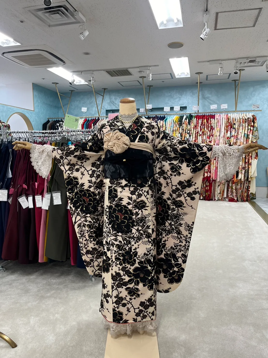 レトロ　フリル　振袖レンタル