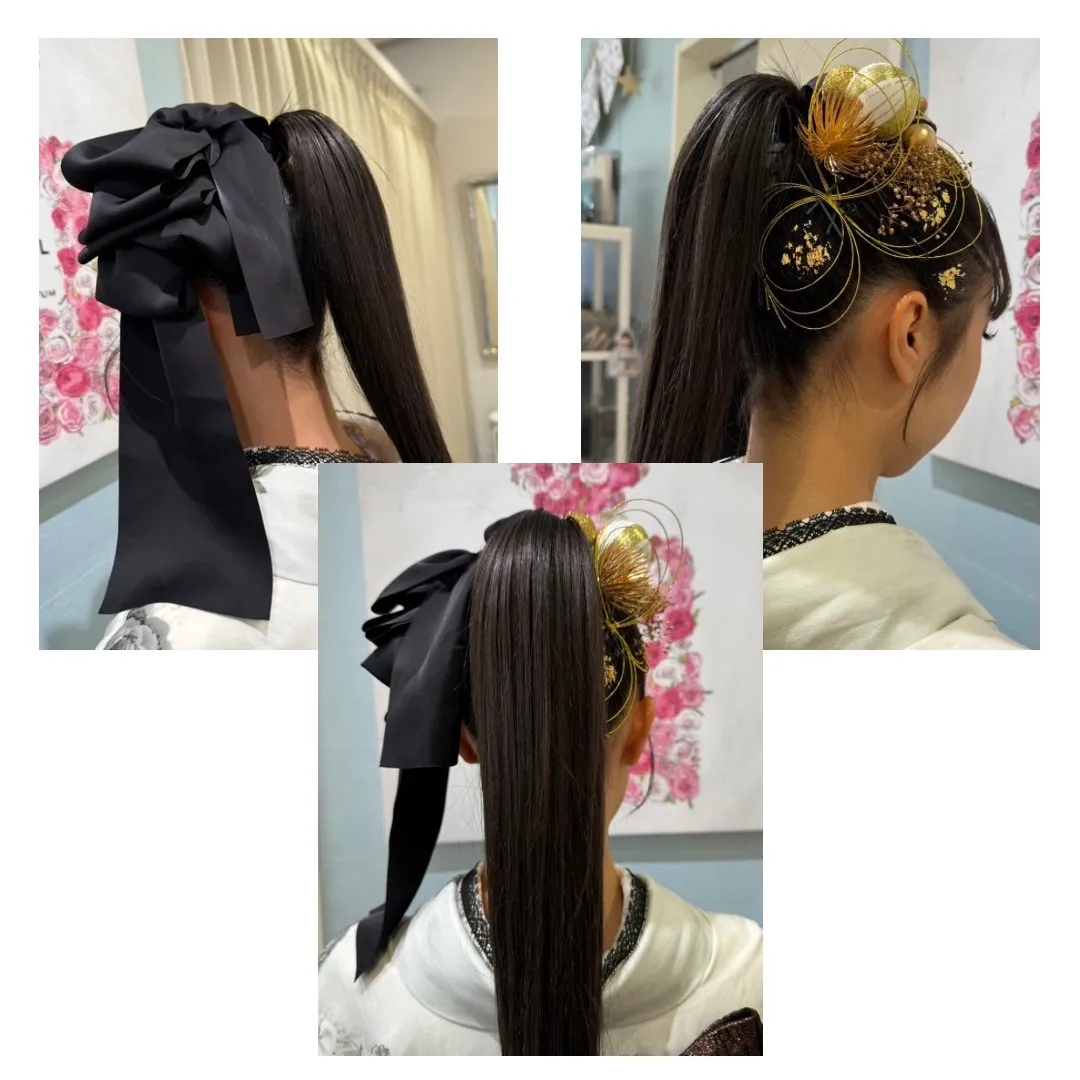 TAKAZEN　タカゼン　成人式前撮り　ヘアアレンジ　振袖ヘアアレンジ　アップスタイル　ポニーテール　個性派　かわいい　かっこいい
