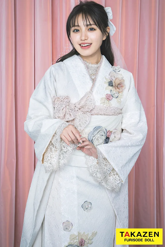 成人式　振袖　フレンチガーリー　白色
