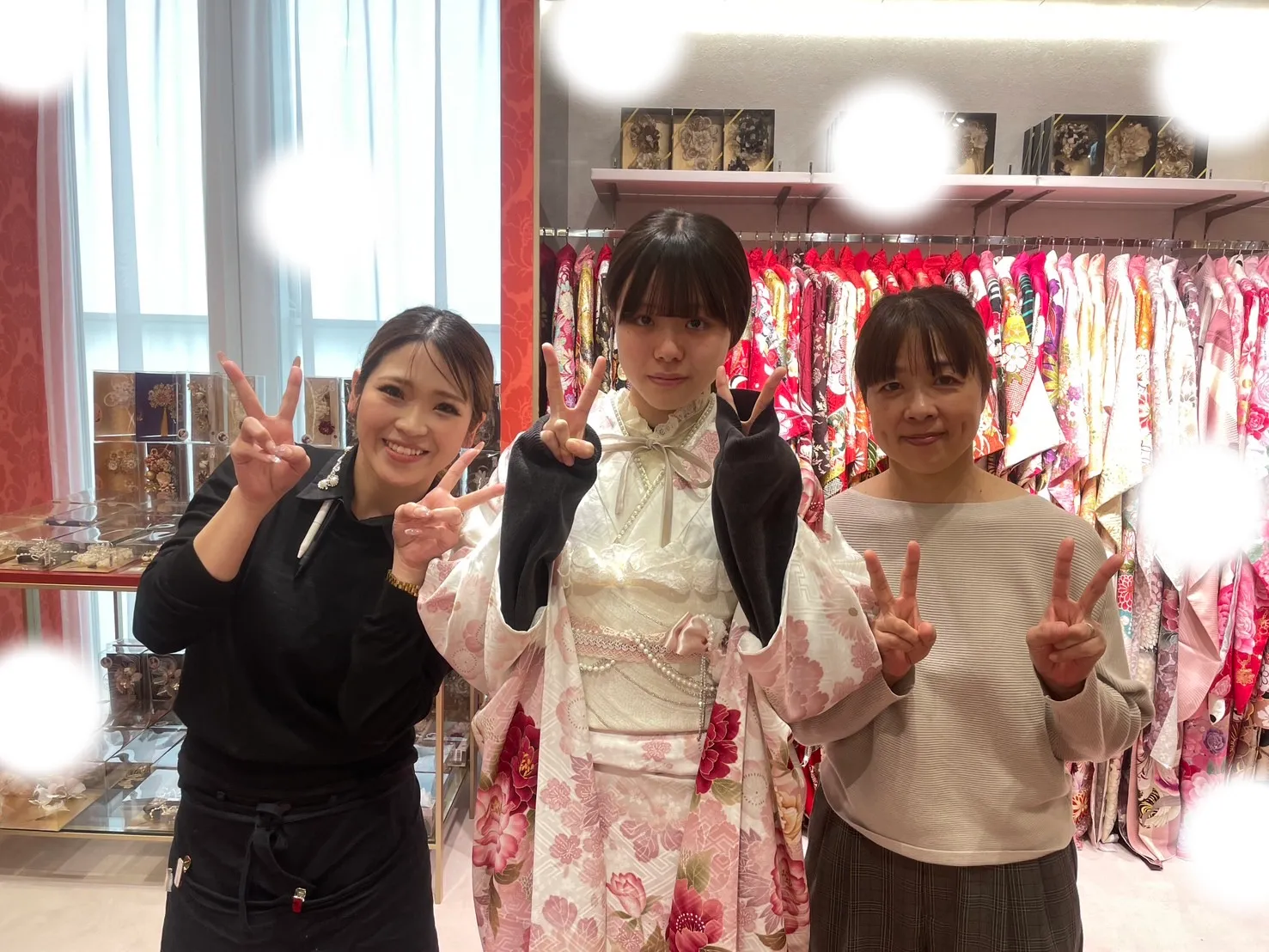 【TAKAZEN大阪梅田本店】♡7日　大阪梅田でくすみカラーのピンク色お振袖姫ちゃん♡