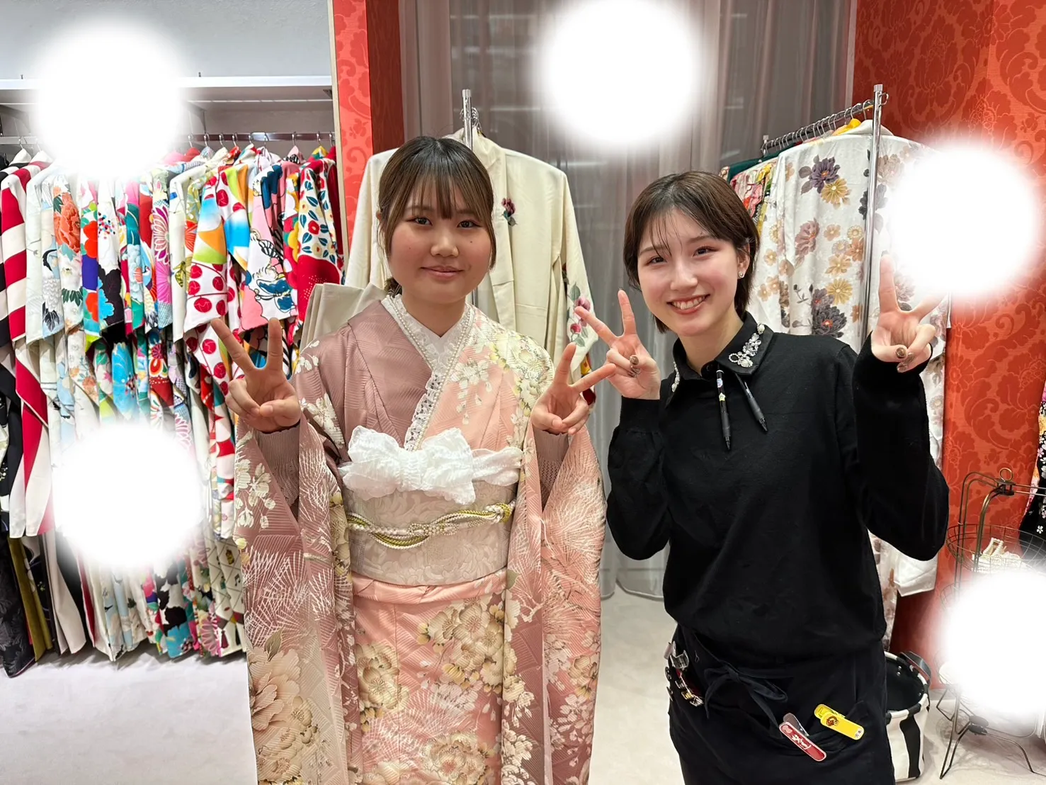 成人式　前撮り　梅田　袴　くすみカラー　かわいい　イマドキ　淡色　古典　タカゼン　撮影