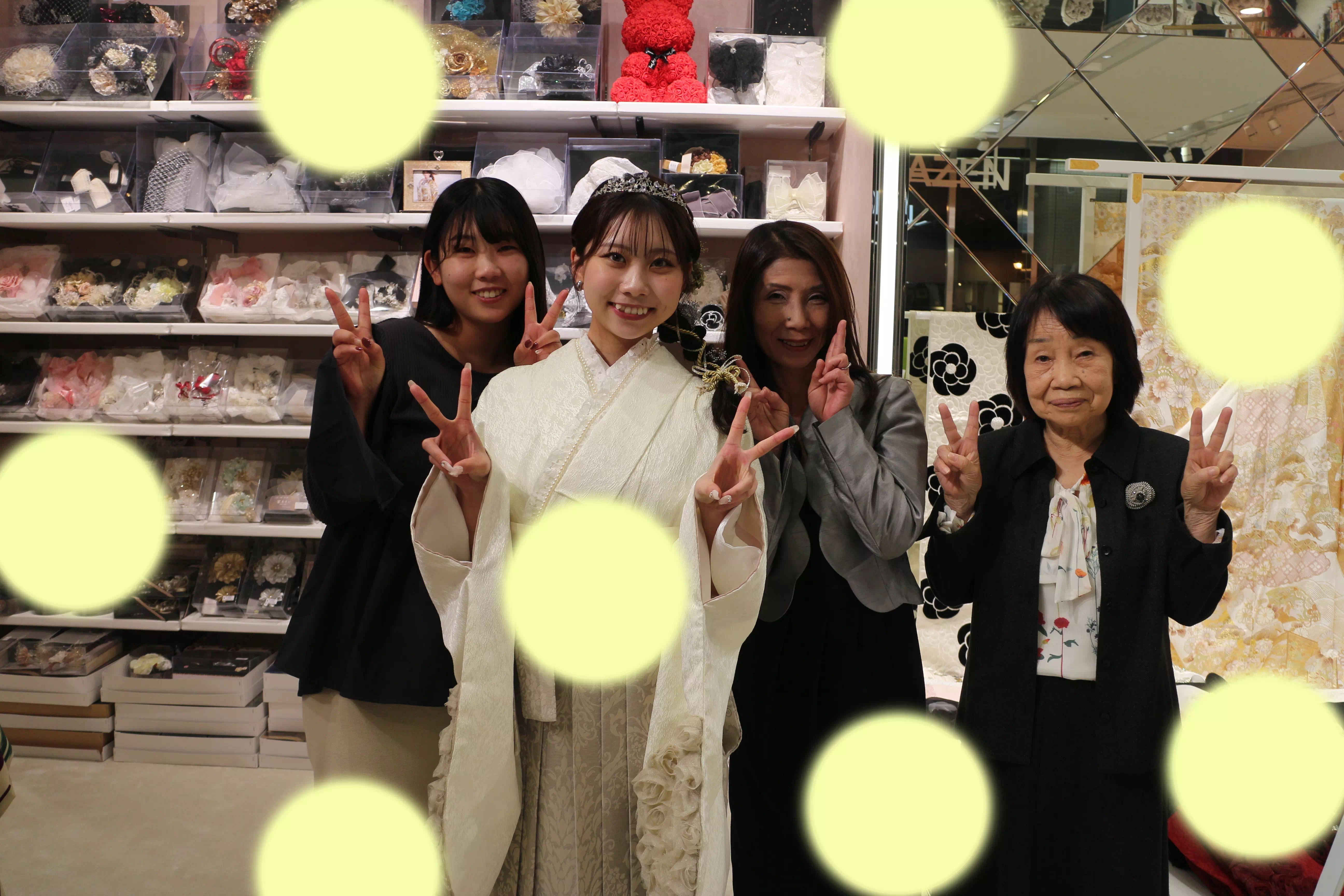 TAKAZEN神戸店　前撮り撮影会　イマドキ　カワイイ　コディネート　振袖　レンタル　袴　