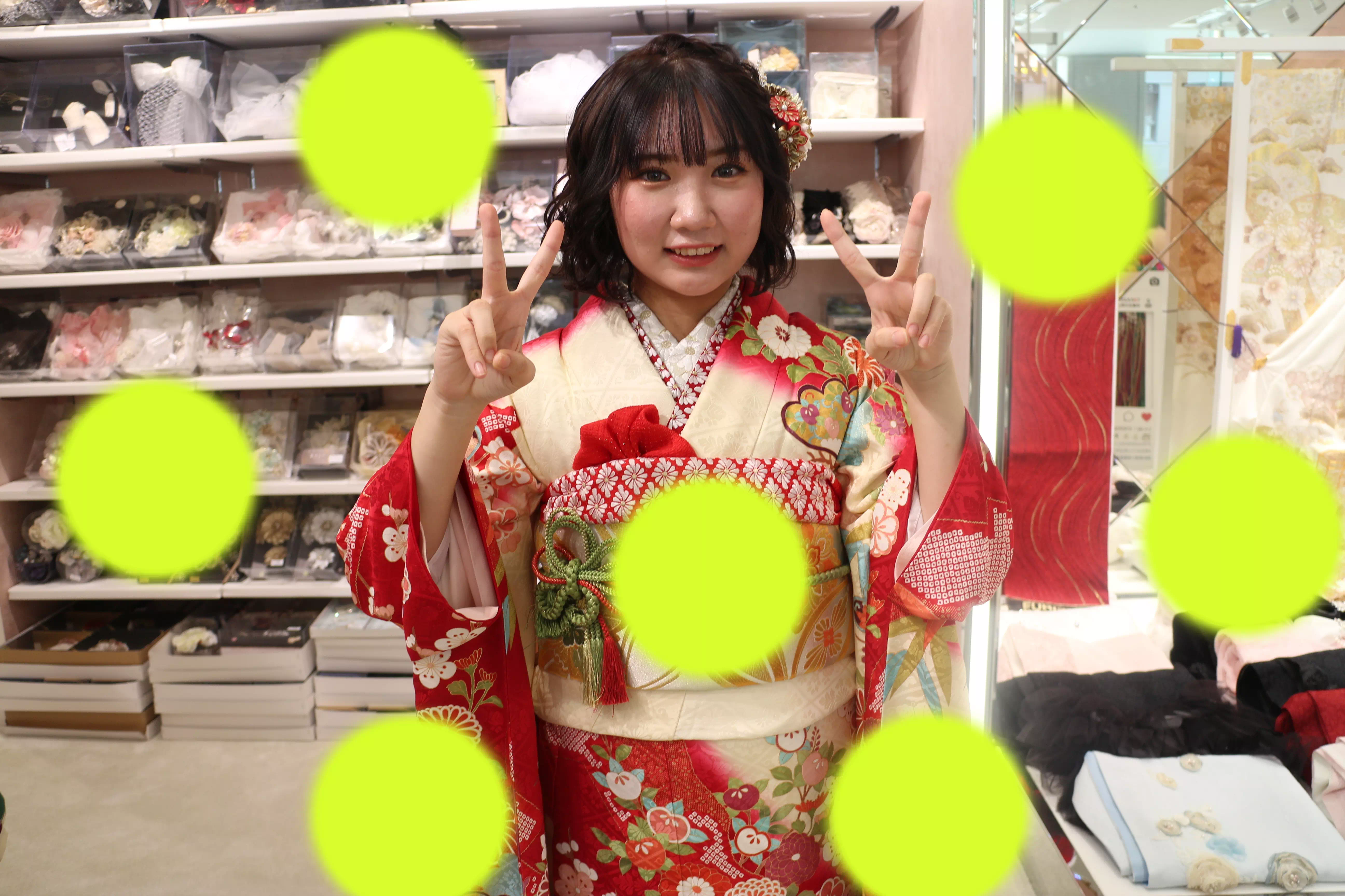 TAKAZEN神戸店　前撮り撮影会　イマドキ　カワイイ　コディネート　振袖　レンタル　袴　