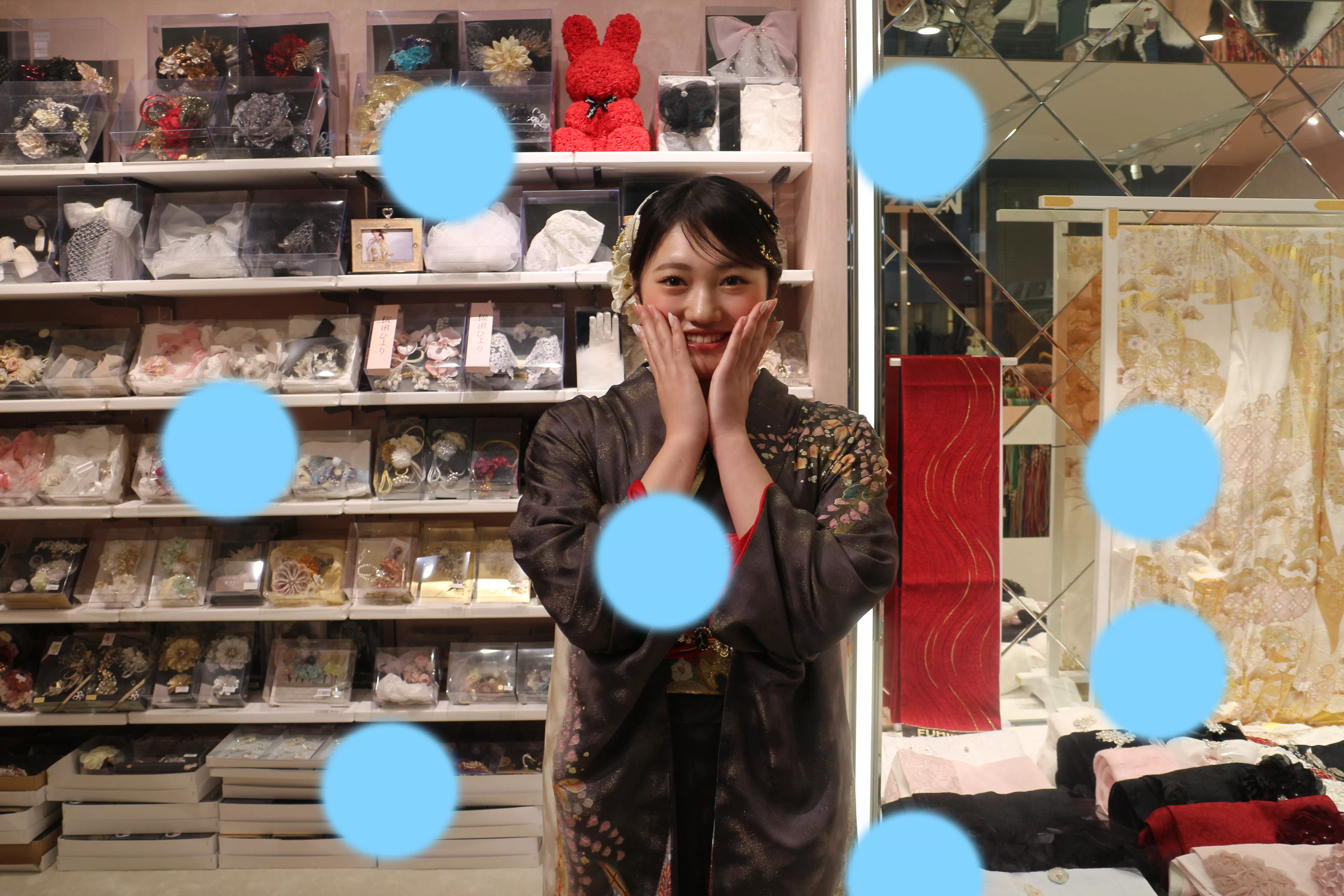 TAKAZEN神戸店　前撮り撮影会　イマドキ　カワイイ　コディネート　振袖　レンタル　袴　