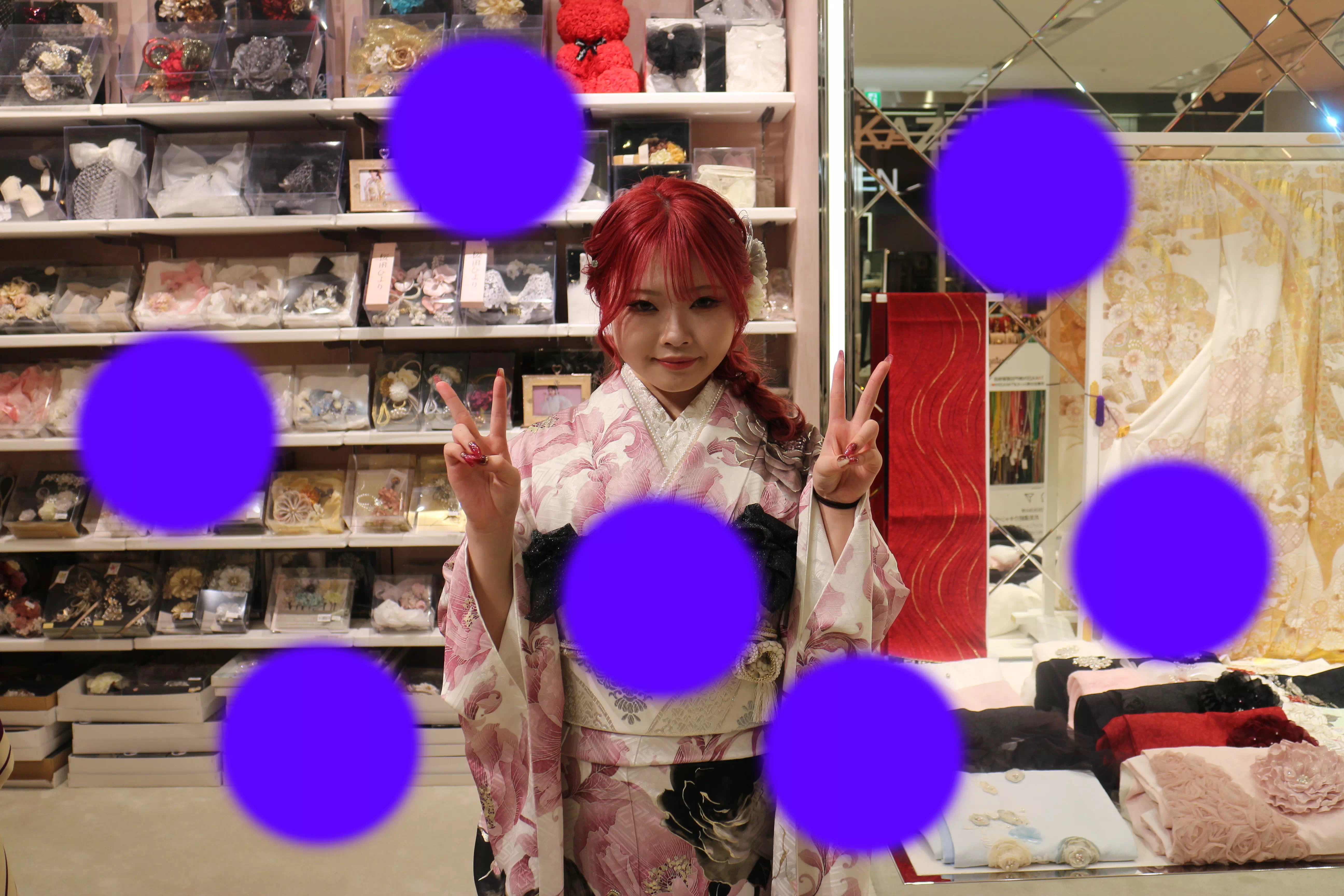 TAKAZEN神戸店　前撮り撮影会　イマドキ　カワイイ　コディネート　振袖　レンタル　袴　