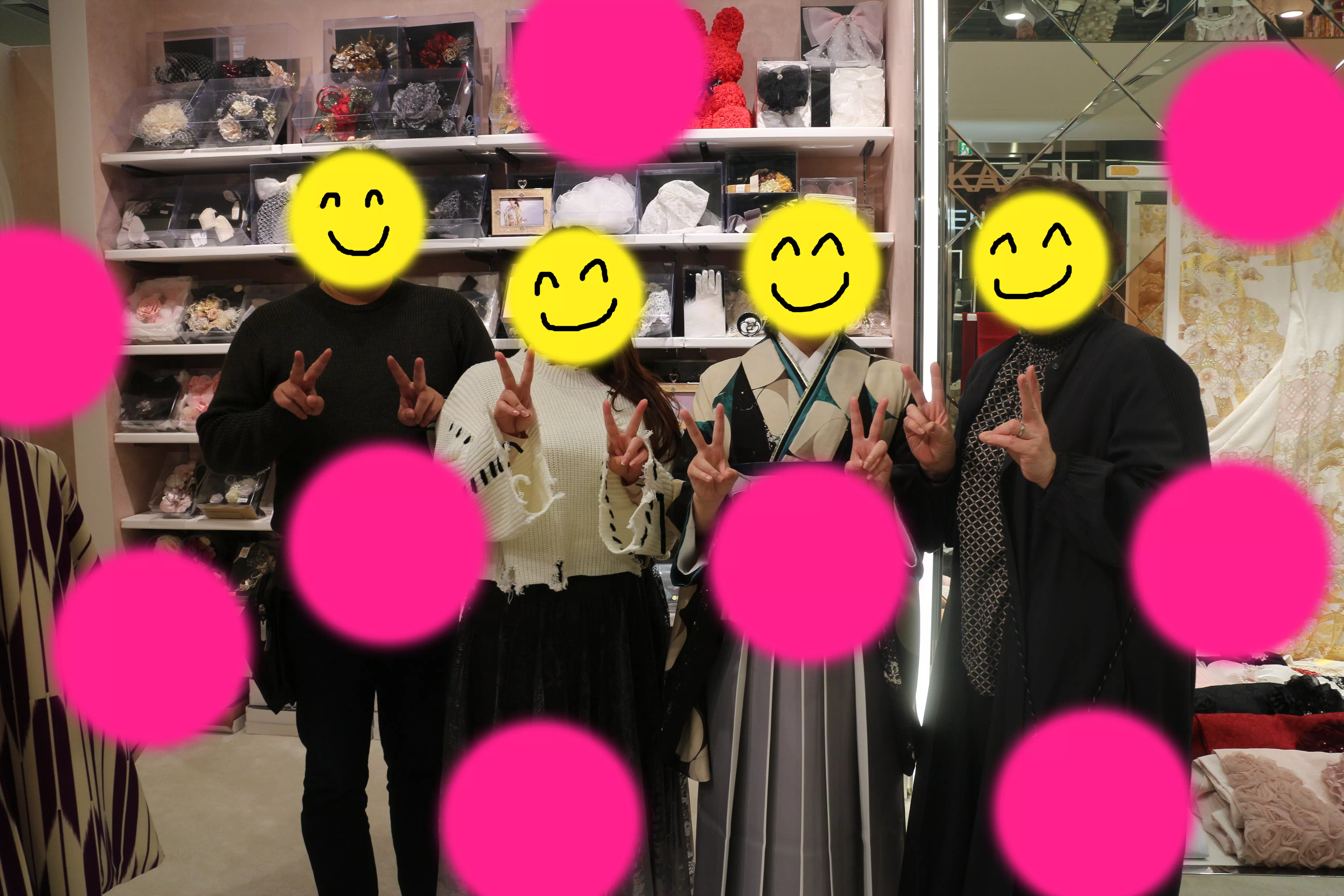 TAKAZEN神戸店　前撮り撮影会　イマドキ　カワイイ　コディネート　振袖　レンタル　袴　