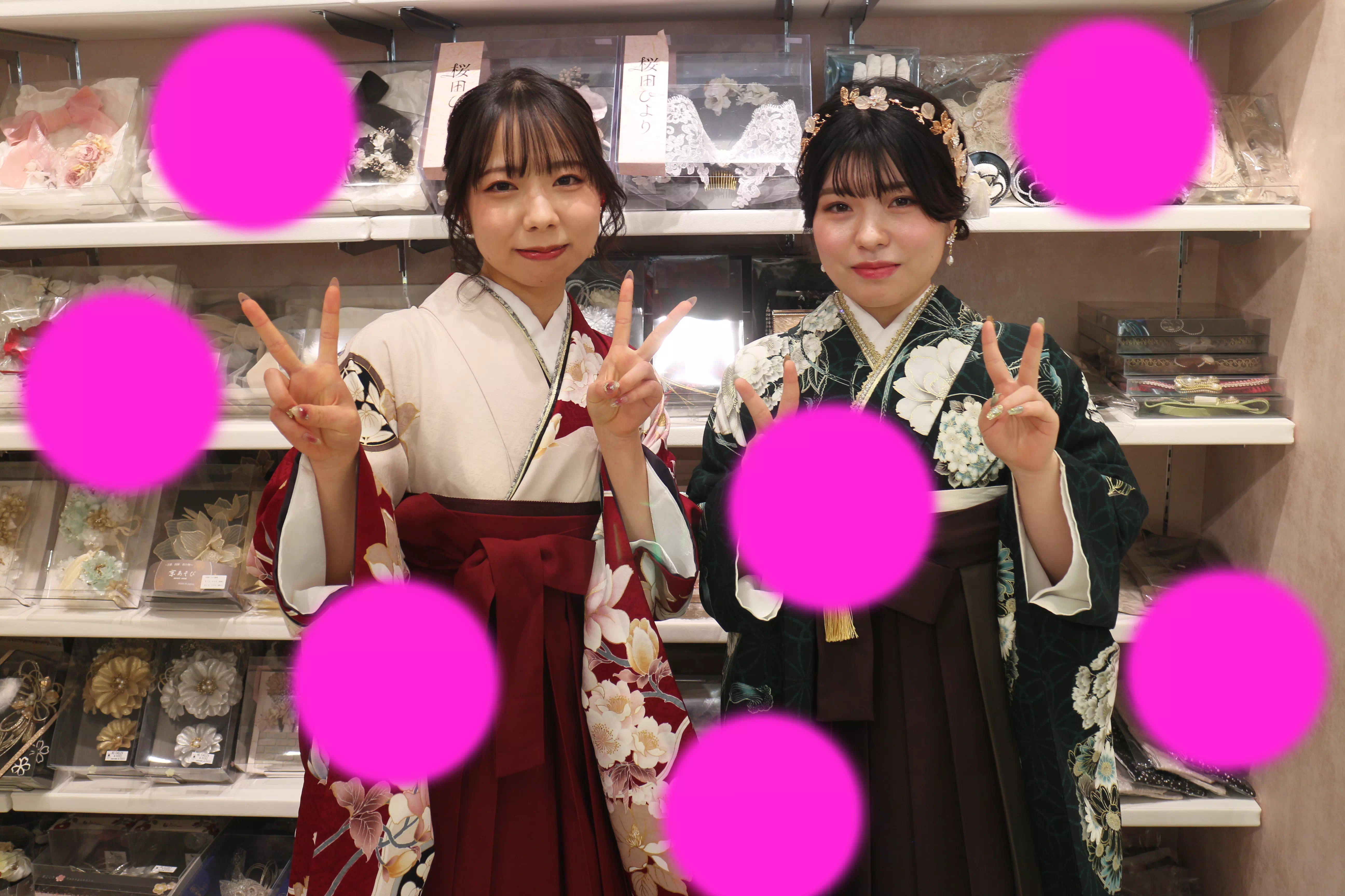TAKAZEN神戸店　前撮り撮影会　イマドキ　カワイイ　コディネート　振袖　レンタル　袴　