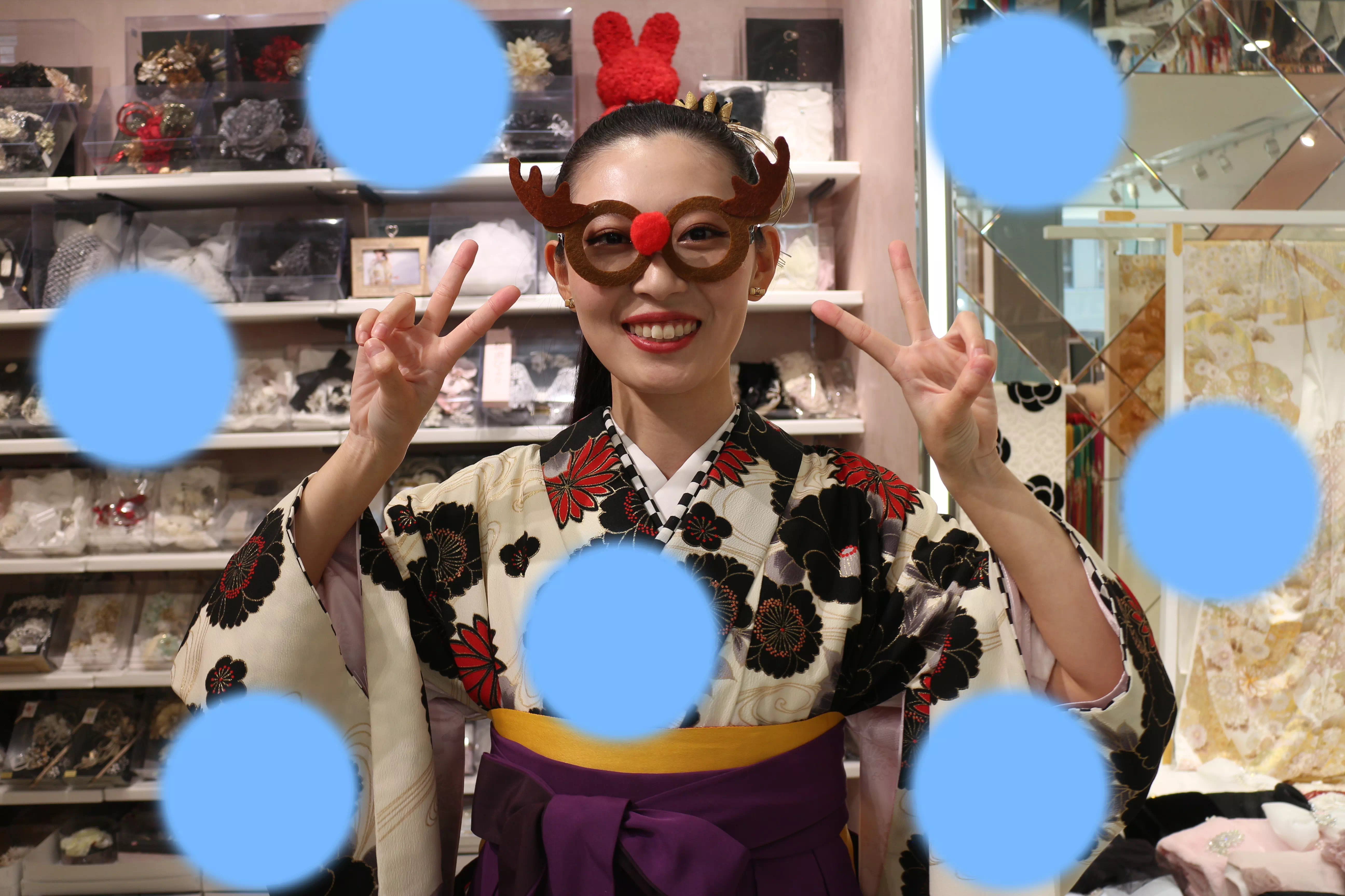 TAKAZEN神戸店　前撮り撮影会　イマドキ　カワイイ　コディネート　振袖　レンタル　袴　