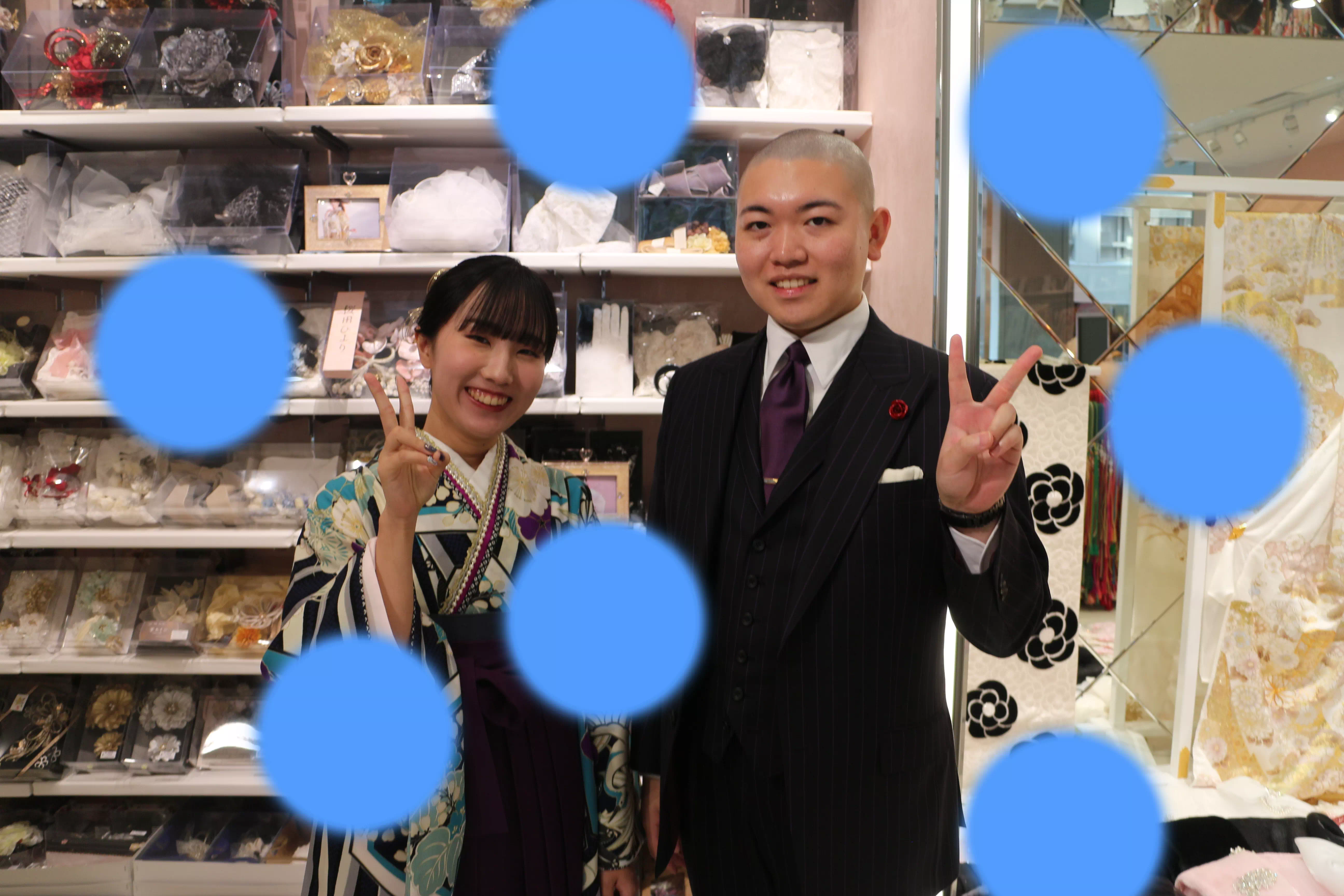 TAKAZEN神戸店　前撮り撮影会　イマドキ　カワイイ　コディネート　振袖　レンタル　袴　