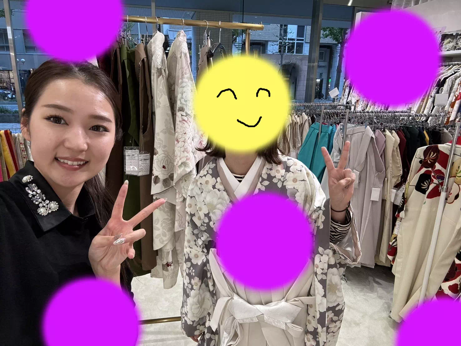 TAKAZEN神戸店　前撮り撮影会　イマドキ　カワイイ　コディネート　振袖　レンタル　袴　