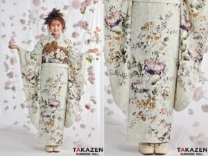 振袖　レンタル　奈良　振袖安い　くすみカラーガーリー　アイボリー/白ベース　ボタニカルフラワー　JILL STUART(ジルスチュアート)　かわいらしい　オフカラー　香音ちゃん