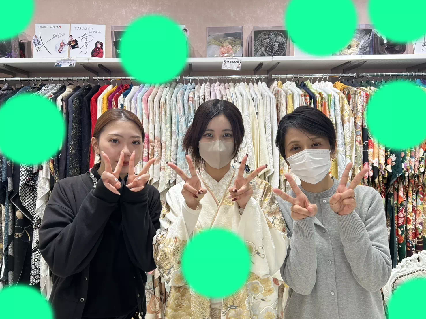 TAKAZEN神戸店　成人式　華やか　上品　白金