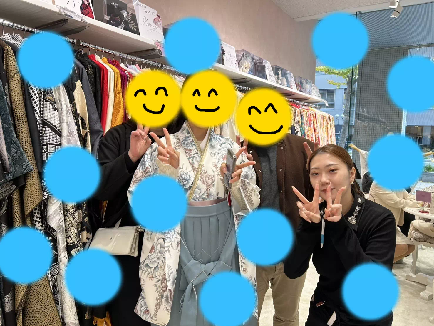 TAKAZEN神戸店　前撮り撮影会　イマドキ　カワイイ　コディネート　振袖　レンタル　袴　