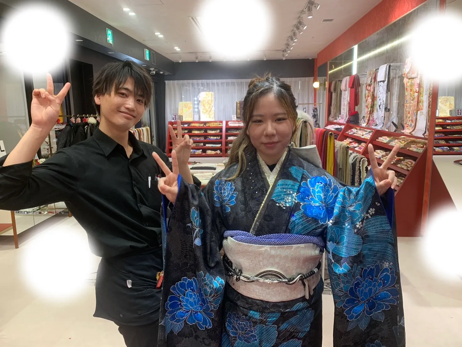 成人式　前撮り　梅田　袴　くすみカラー　かわいい　イマドキ　淡色　古典　タカゼン　撮影