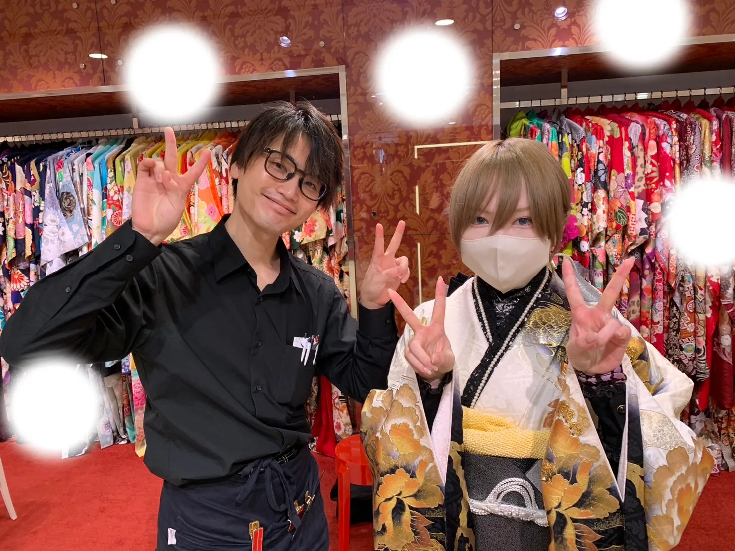 成人式　前撮り　梅田　ゴールド　ジャパンモード　キラキラ　龍　かっこいい