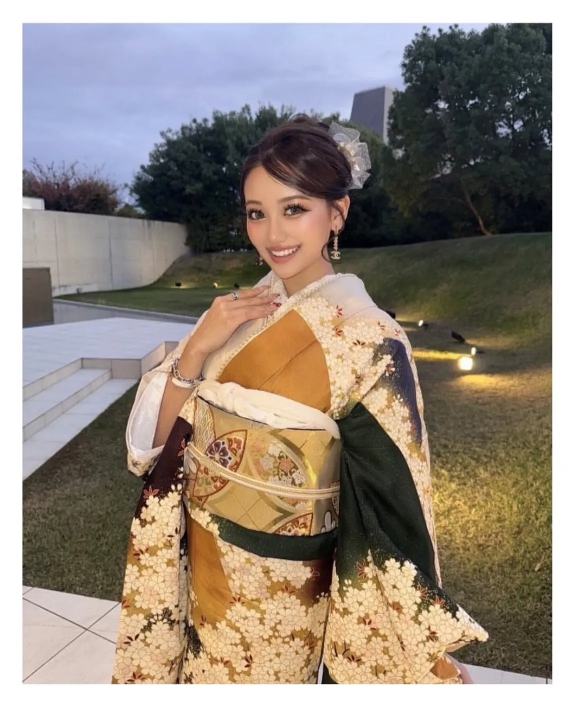 振袖レンタル　成人式　なんば　心斎橋　　結婚式　参列衣装　青柳振袖