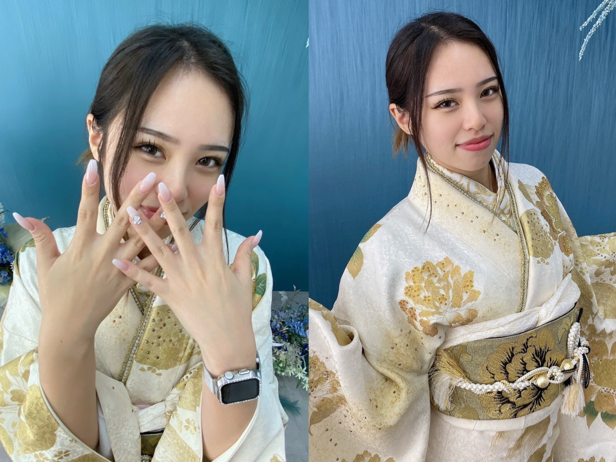 TAKAZEN橿原　可愛い　おしゃれ　イマドキ　イマドキコーデ　イマドキお振袖　香川るな　成人式　おしゃれコーデ　最新コーデ