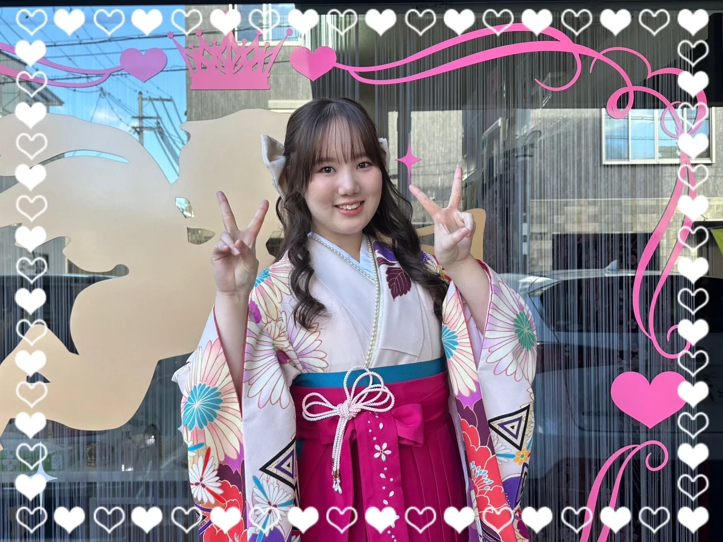 卒業式　袴　前撮り撮影会　藤田ニコル(ニコるん)　ピンク/オレンジ/紫　かわいい　レトロ　人気