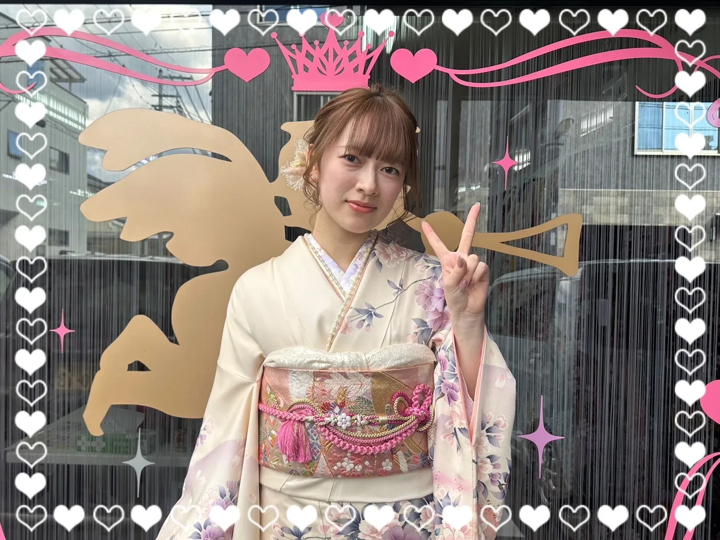 成人式　振袖　前撮り撮影会　奈良　持ち込み　かわいい　綺麗　藤の花　綺麗　