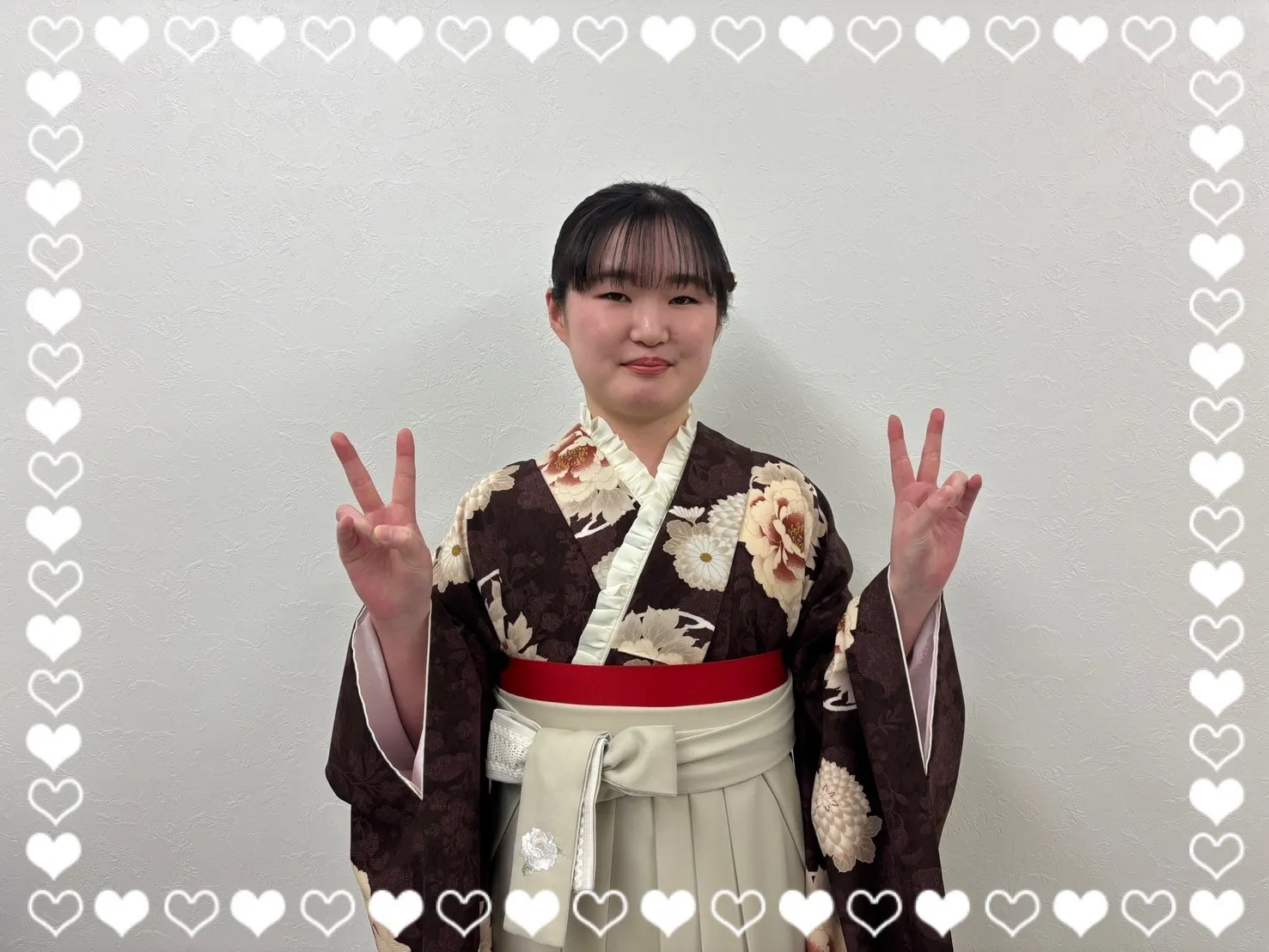 卒業式　袴　前撮り撮影会　ブラウン　かわいい　くすみ　イマドキ