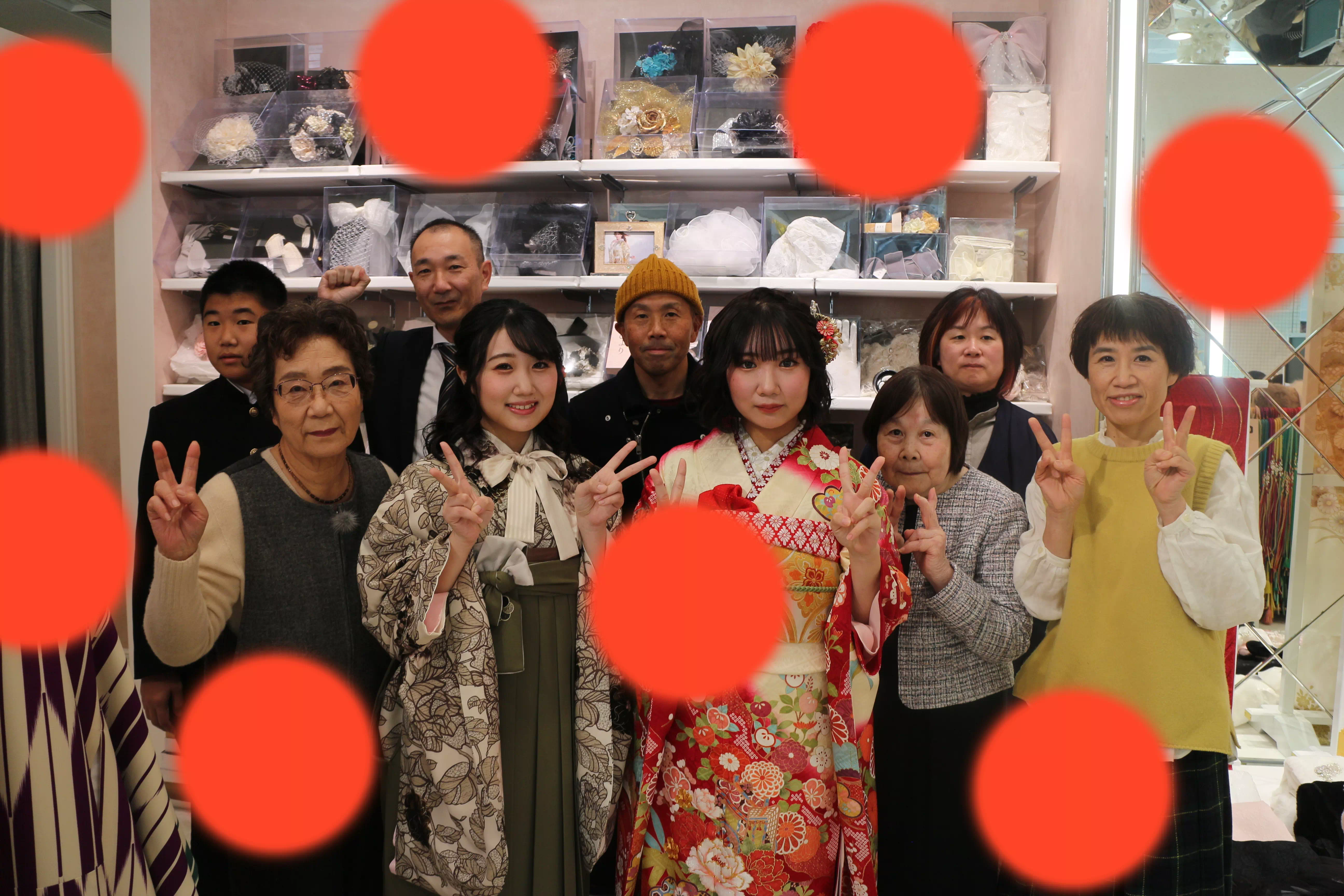 TAKAZEN神戸店　前撮り撮影会　イマドキ　カワイイ　コディネート　振袖　レンタル　袴　