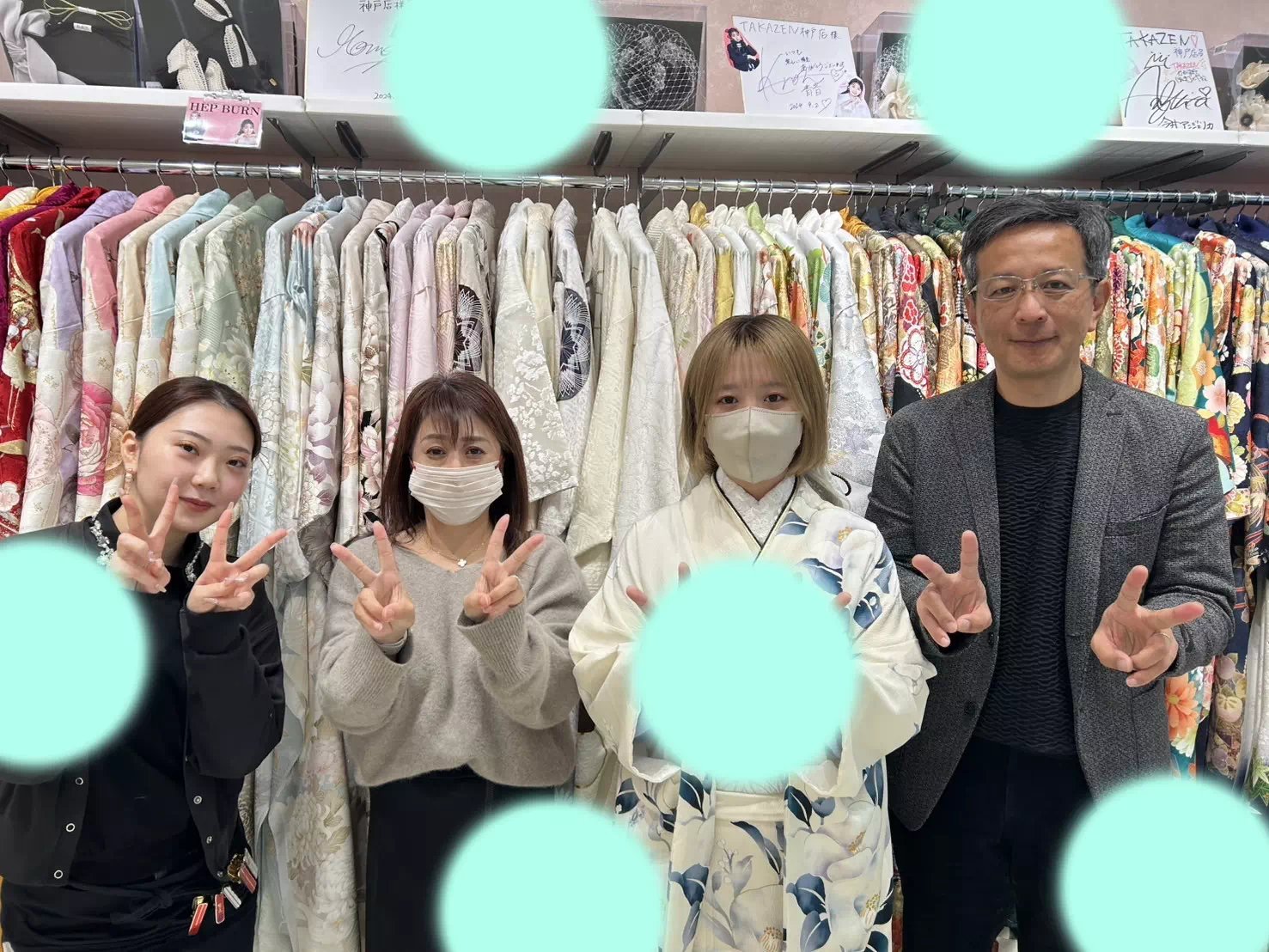 TAKAZEN神戸店　前撮り撮影会　イマドキ　カワイイ　コディネート　振袖　レンタル　袴　