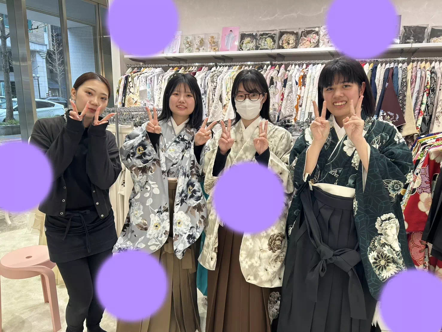 TAKAZEN神戸店　前撮り撮影会　イマドキ　カワイイ　コディネート　振袖　レンタル　袴　