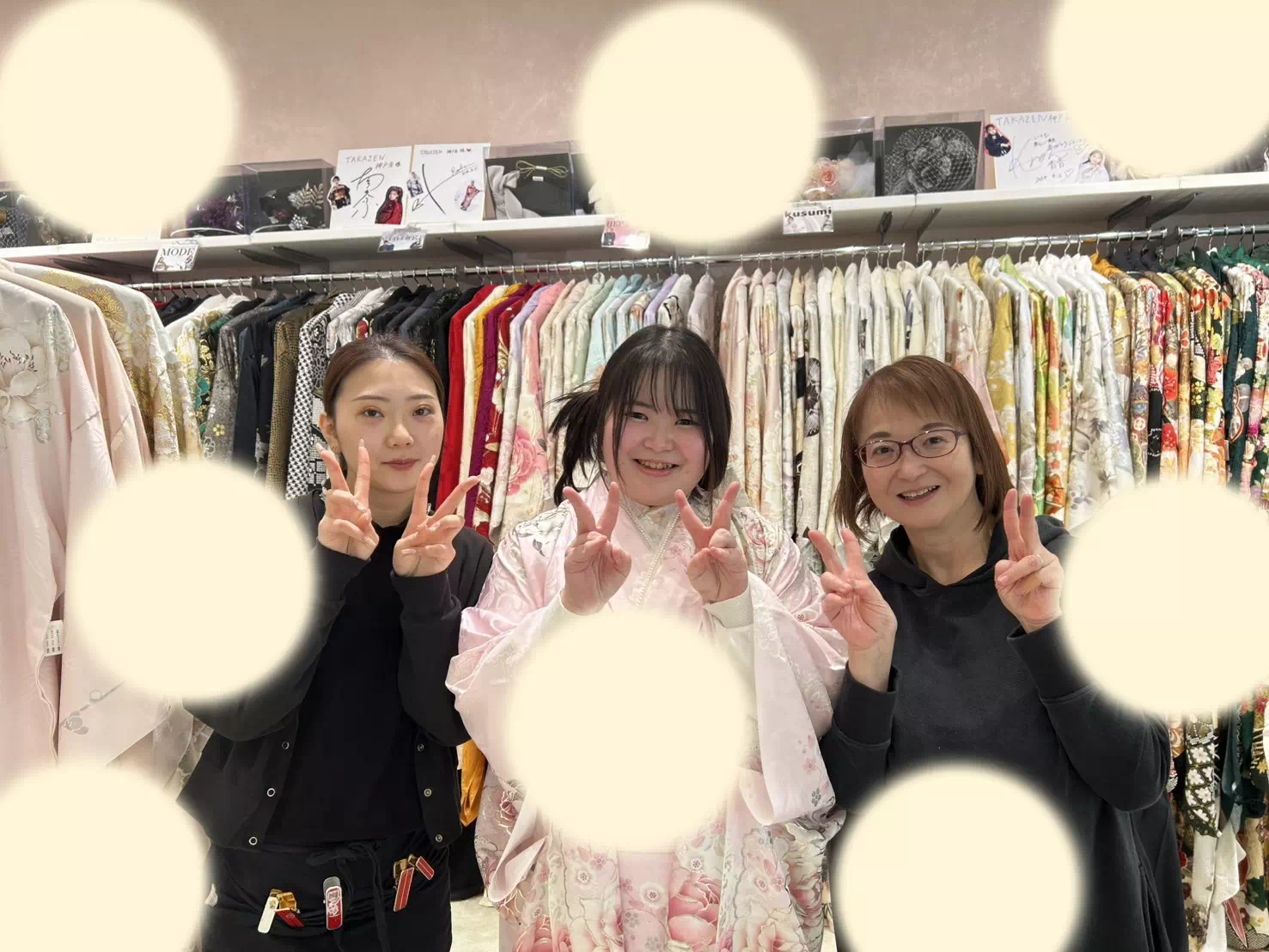 TAKAZEN神戸旧居留店　前撮り撮影会　イマドキ　カワイイ　コディネート　振袖　レンタル　袴　