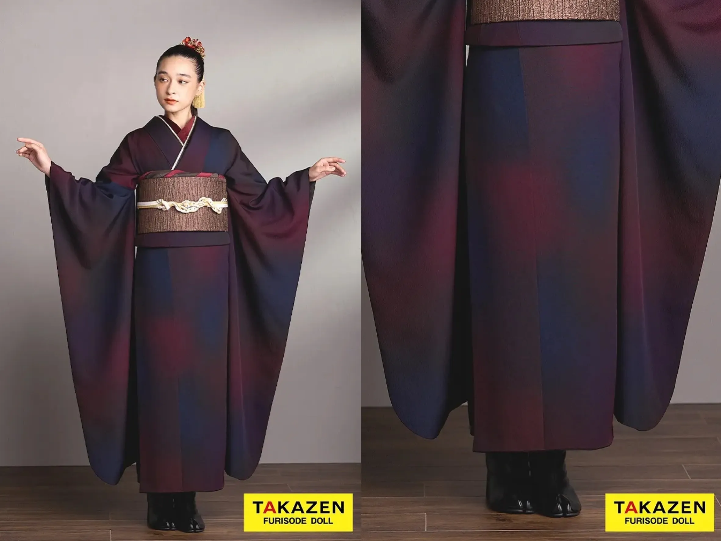 振袖　レンタル　奈良　帯　可愛い　アレンジ　華やか　綺麗　ニュースタイルデビュー“ブラックレーベル”　白/ホワイト　ジャガード生地/ケミカルレース　ビジュー付き　エレガント　リボンアレンジ【通販可】25079　ヴィンテージスタイル　エンジ　無地　ノスタルジック　シンプル　かっこいい　個性的　目立つ　ブーツスタイル　かっこいい　弓ライカ【通販可】25031