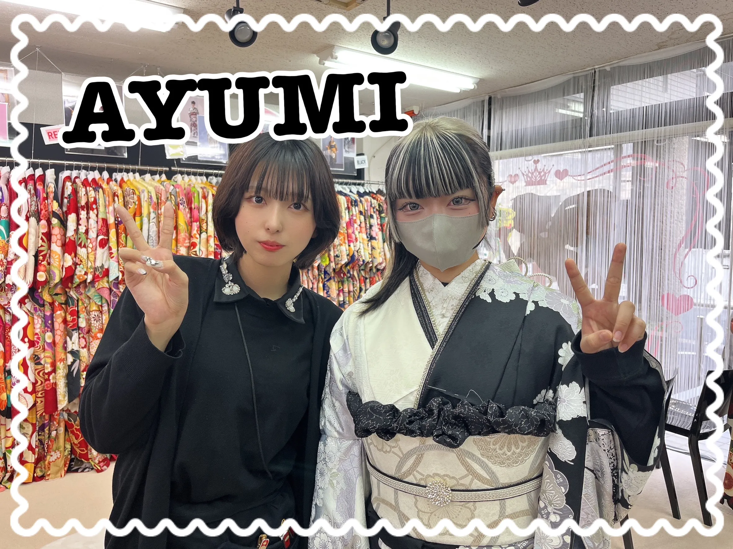 【TAKAZEN奈良店】29日♡シルバーブラックの綺麗で華やかなお振袖姫ちゃん＆お持込みの黒×赤コーデお振袖姫ちゃん♡