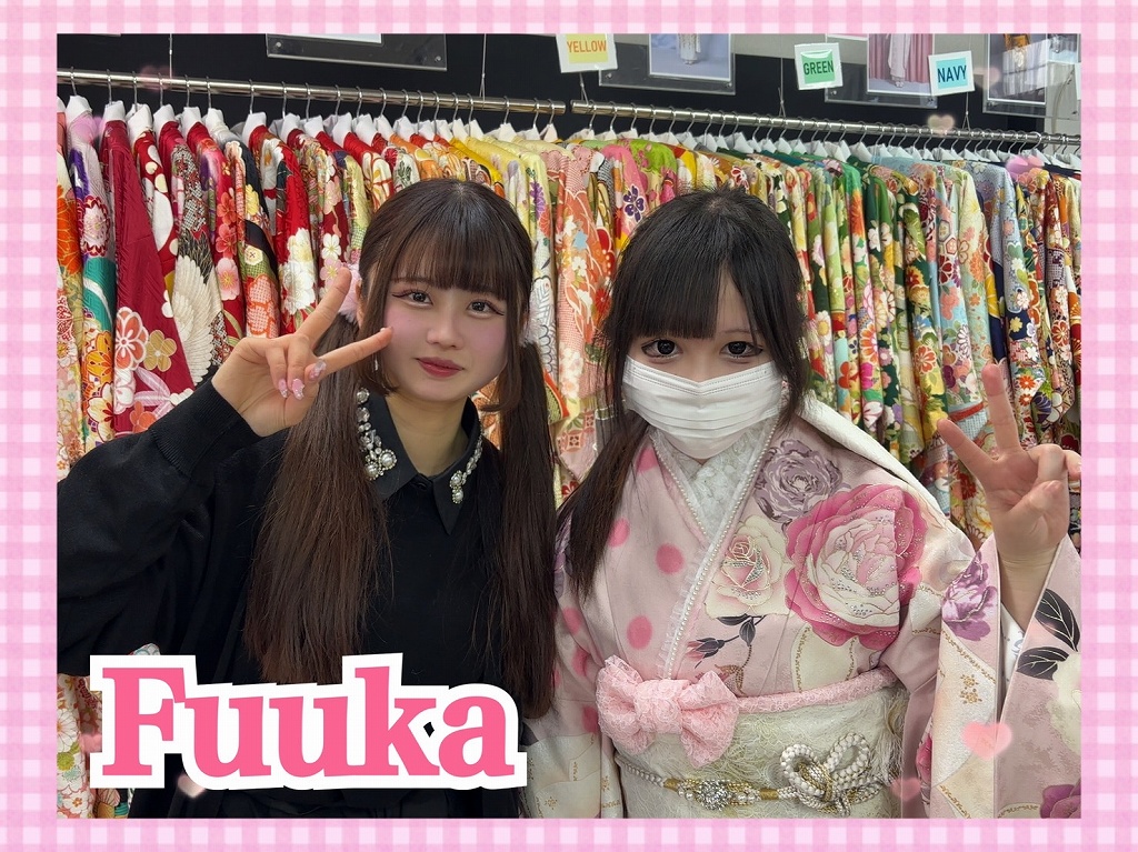 振袖　レンタル　奈良　帯　可愛い　アレンジ　華やか　綺麗　ヘップバーン　ピンク/紫　バラ柄/リボン柄/ドット柄　かわいい　お洒落　人気　かわいい　写真映えする振袖【通販可】22039