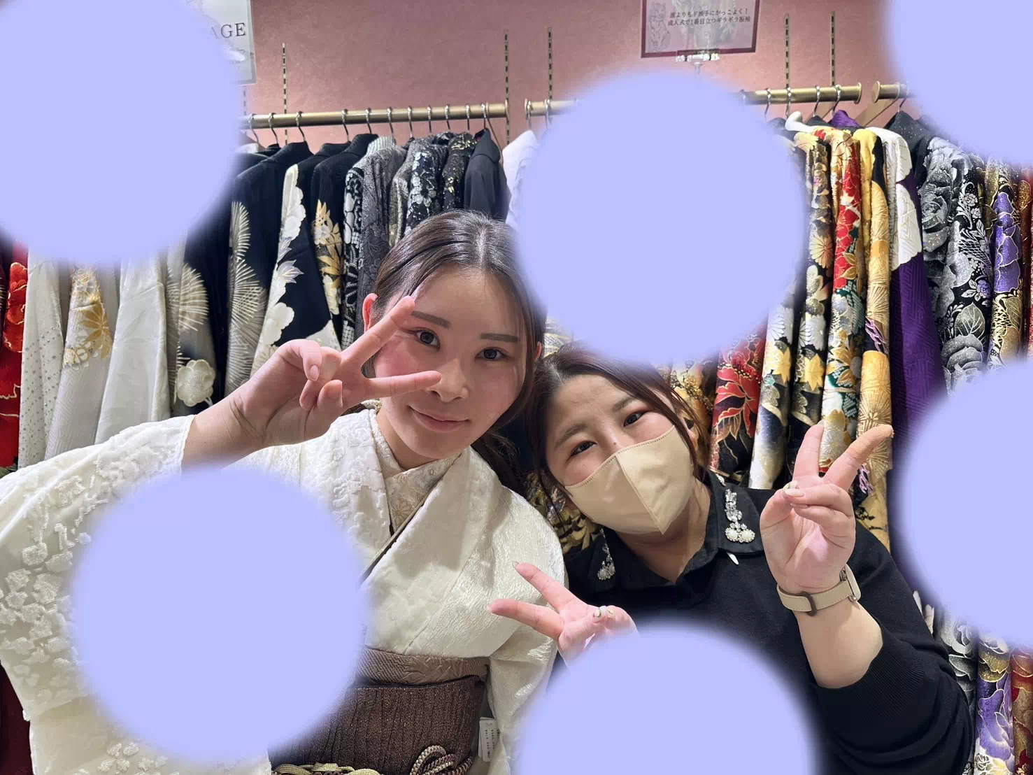 【TAKAZEN姫路店】♡21日　2027年姫路市成人式のイマドキおしゃれなくすみカラーの白地振袖姫ちゃん♡