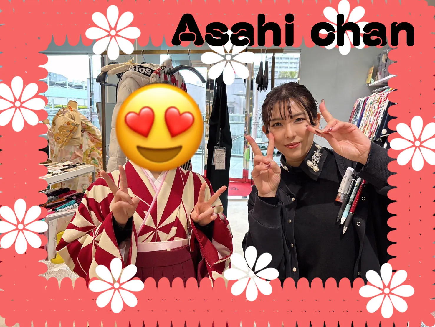 TAKAZEN　タカゼン　takazen堺店　堺市　卒業式袴レンタル　レトロ　エンジ袴　かわいい