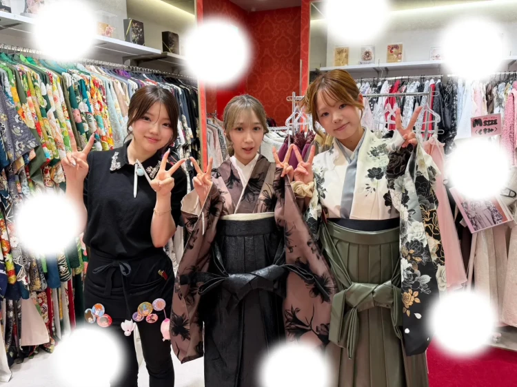 成人式　卒業式　TAKAZEN 袴レンタル　イマドキ　かわいい　ブラウン袴