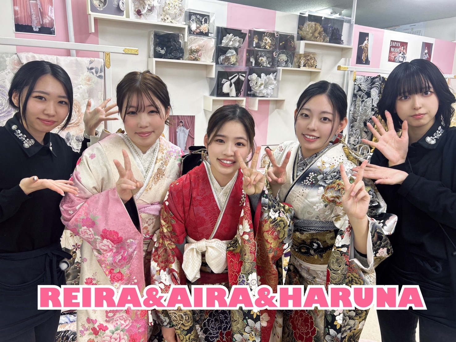 【TAKAZEN奈良】21日♡木津川市からお越しの赤、白、ピンクのキラキラ可愛いお振袖姫ちゃん達♡