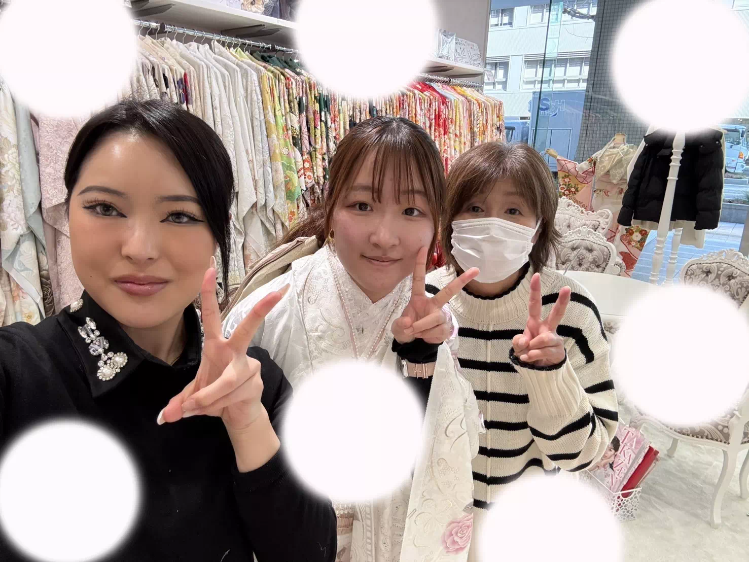 TAKAZEN神戸旧居留地店　前撮り撮影会　イマドキ　カワイイ　コディネート　振袖　レンタル　ローズ　