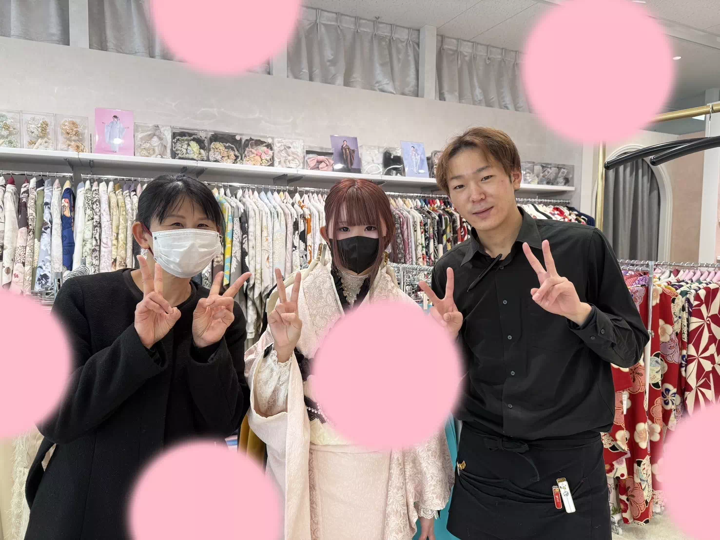 【TAKAZEN神戸旧居留地店】♡23日　新作くすみピンクレース振袖の姫ちゃん♡量産系振袖コーデで可愛く仕上げましょう♪