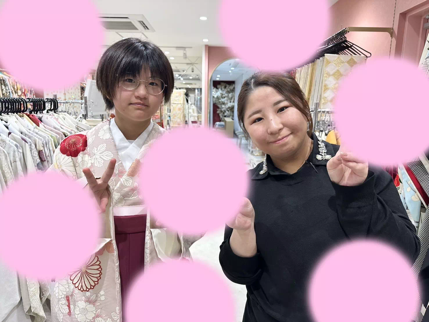 成人式　振袖　TAKAZEN　TAKAZEN姫路店　袴　振袖レンタル　前撮り撮影会　姫路市　加古川市　キラキラ　くすみカラー　ピンク　リボン　2026年成人式　2025年成人式　