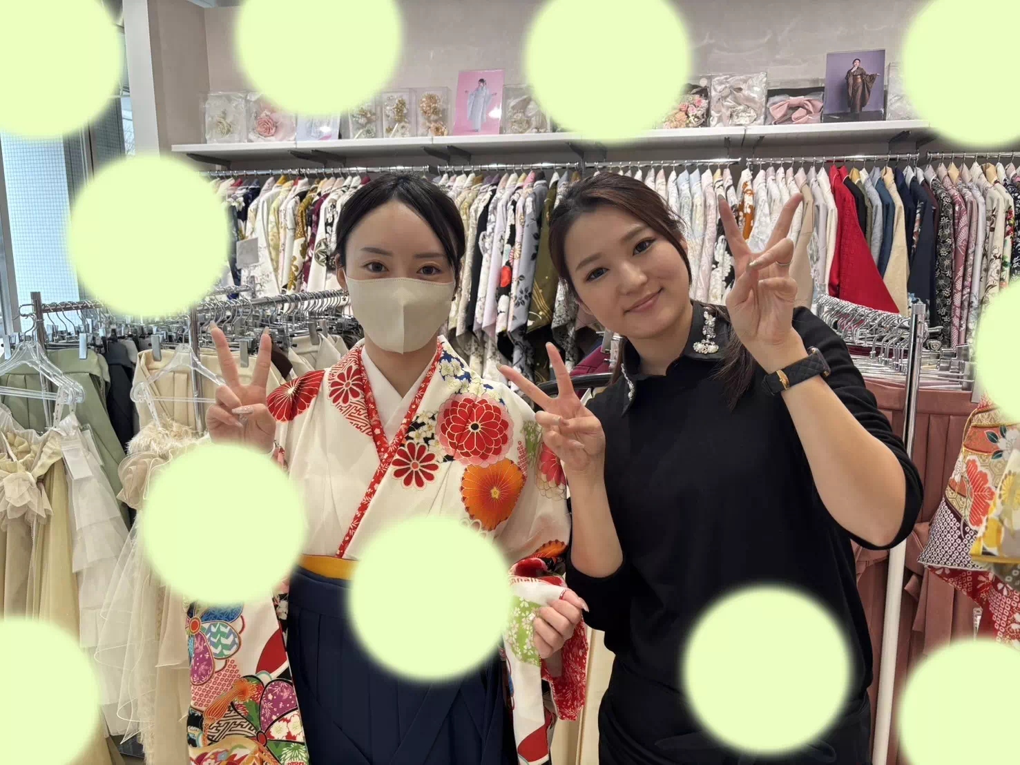 TAKAZEN神戸店　前撮り撮影会　イマドキ　カワイイ　コディネート　振袖　レンタル　袴　