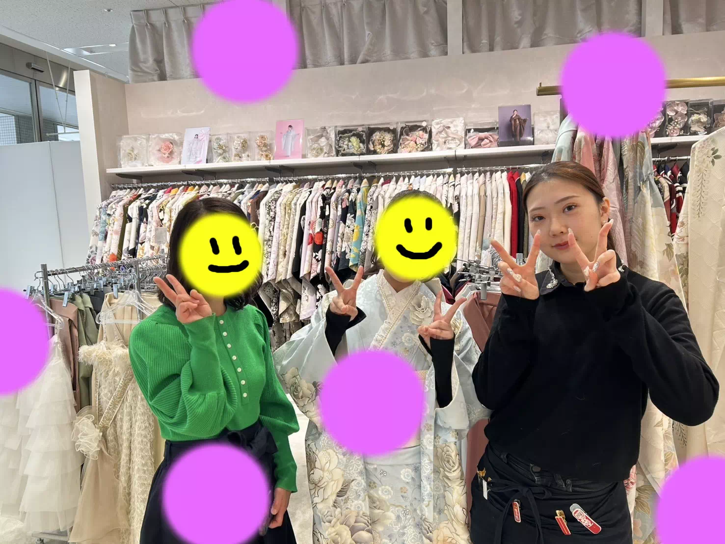 TAKAZEN神戸店　前撮り撮影会　イマドキ　カワイイ　コディネート　振袖　レンタル　袴　