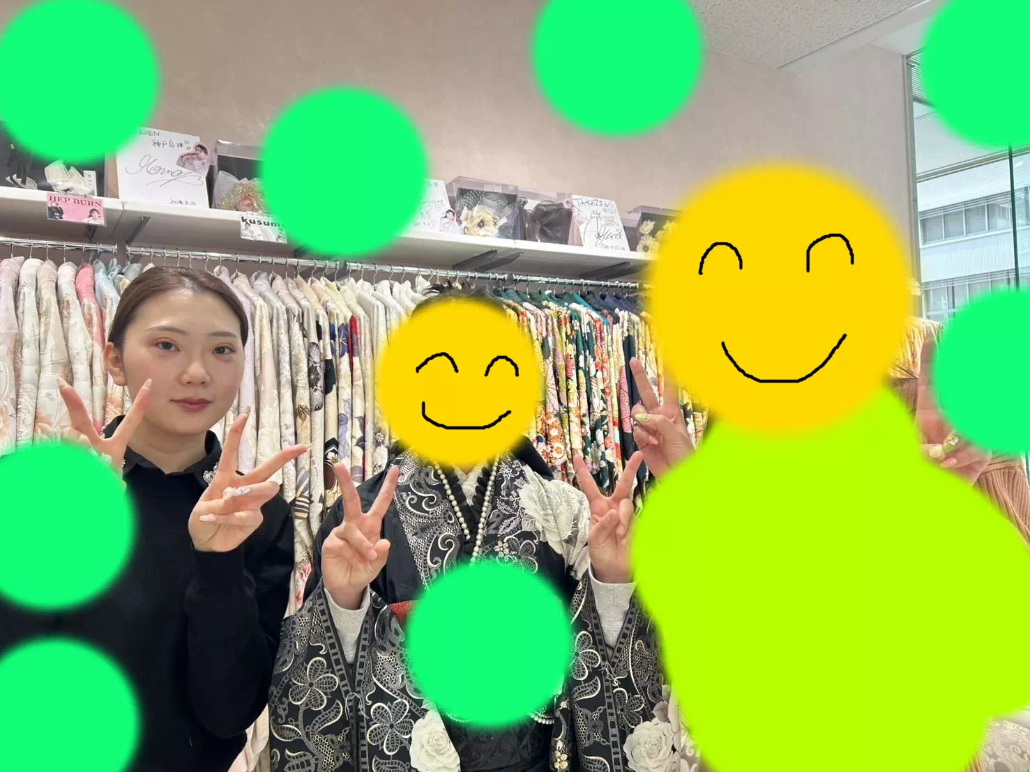TAKAZEN神戸店　前撮り撮影会　イマドキ　カワイイ　コディネート　振袖　レンタル　袴　