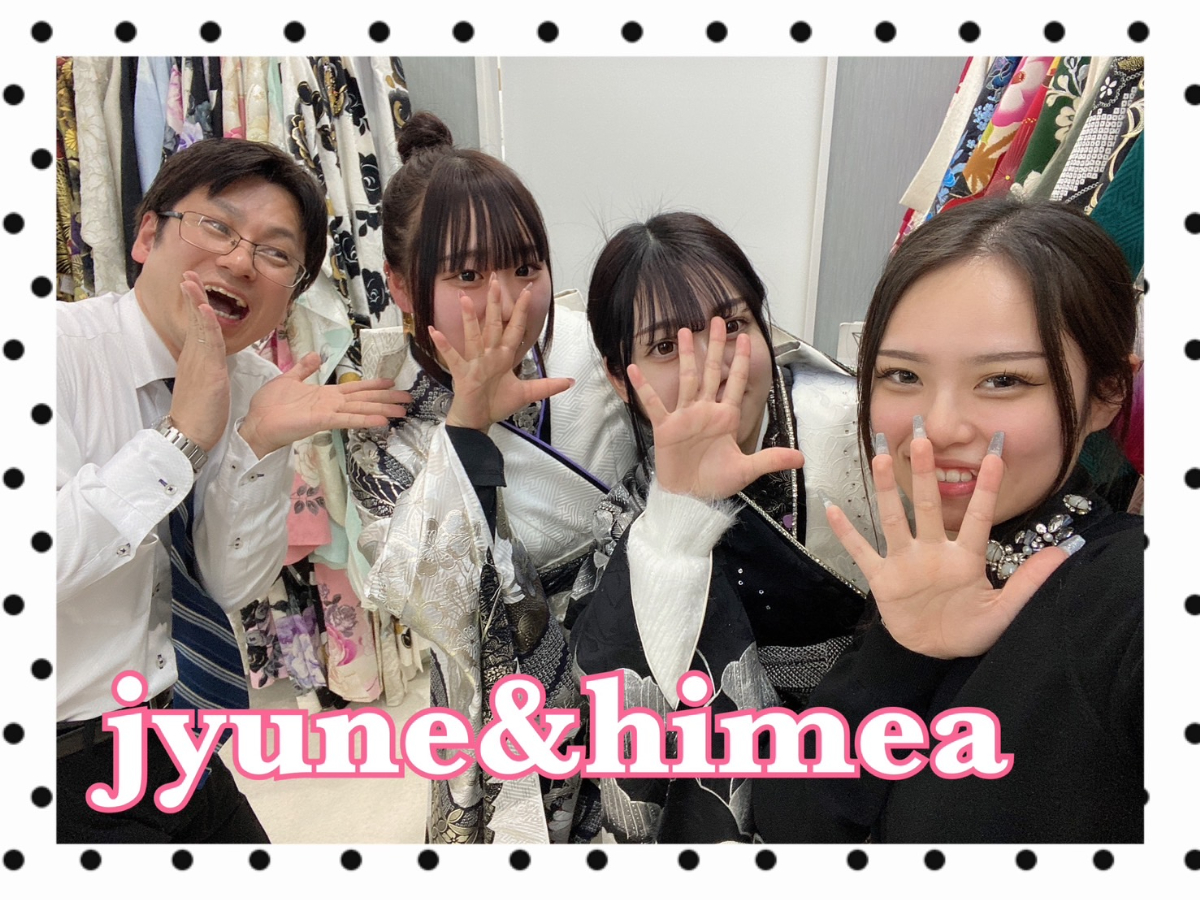 【TAKAZEN橿原店】7日♡2027年成人の白×ピンク色のくすみガーリーで可愛すぎるお振袖姫ちゃんたち♡